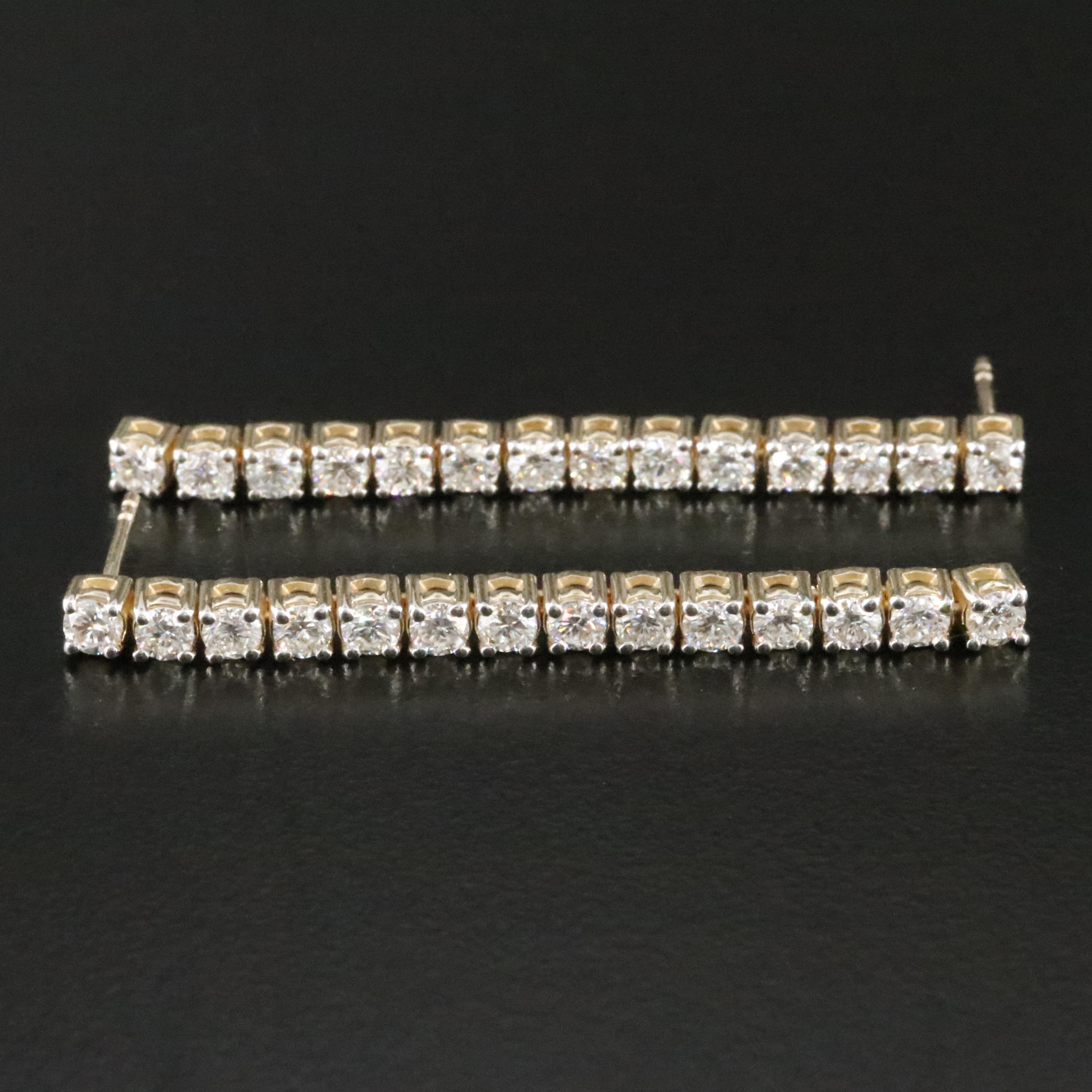 14K 2.00 CTW Lab Grown Diamond Drop Earrings