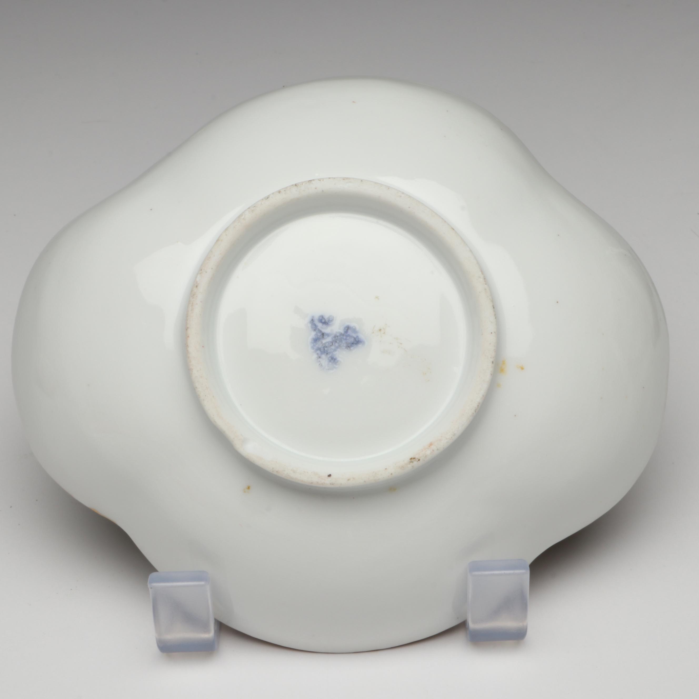 Continental Gilt Porcelain Teacups with Saucers