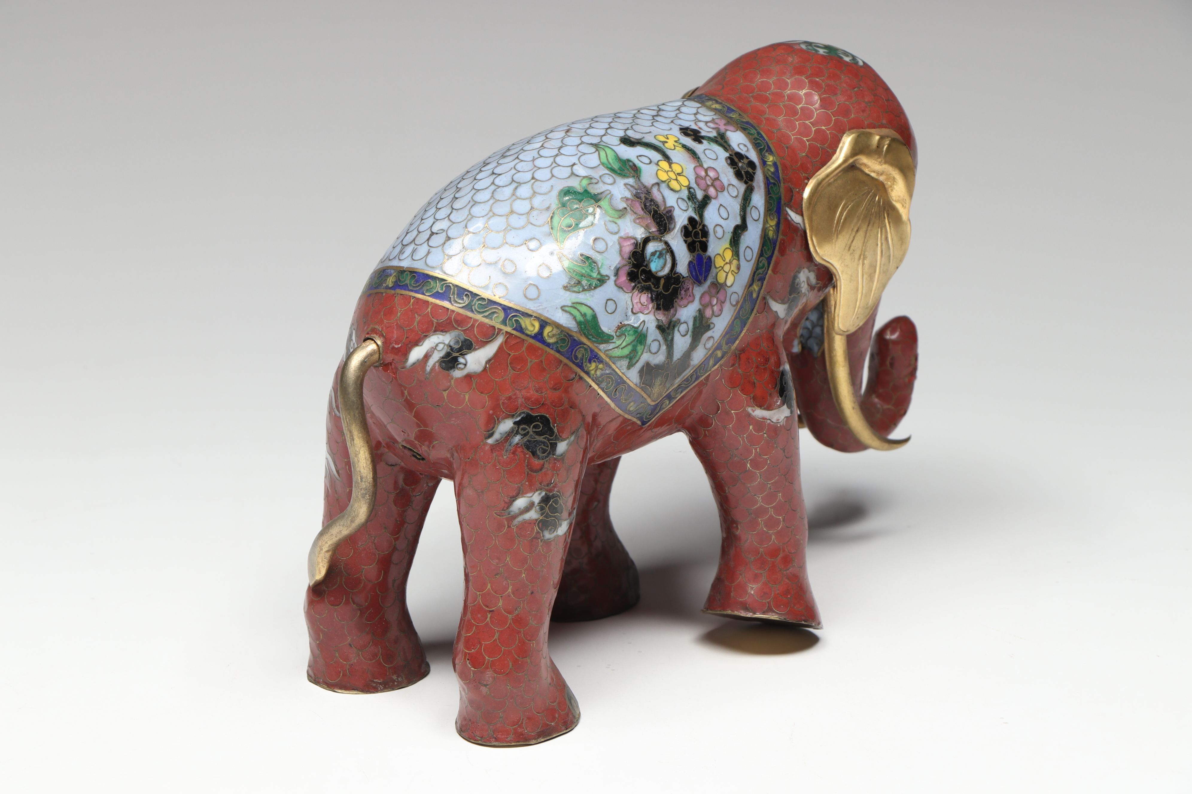 Cloisonné Elephant Pair