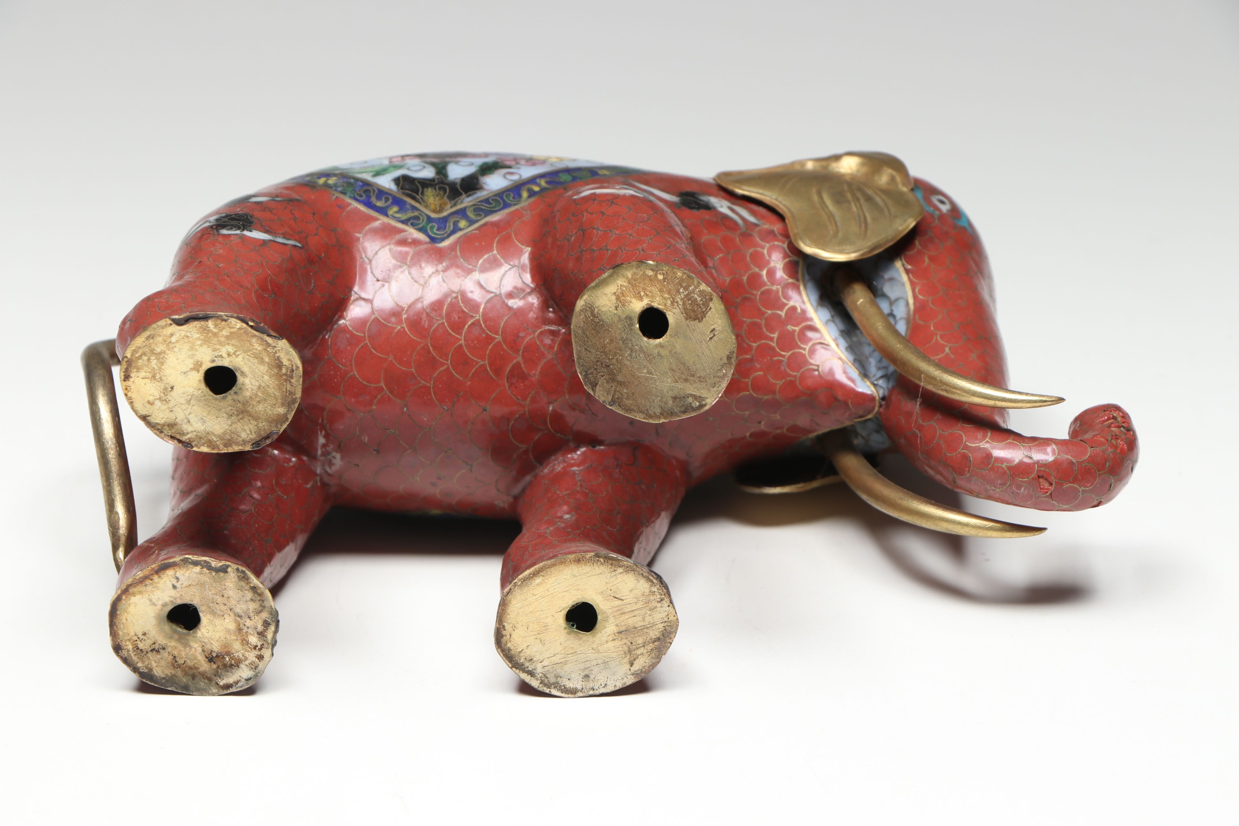 Cloisonné Elephant Pair