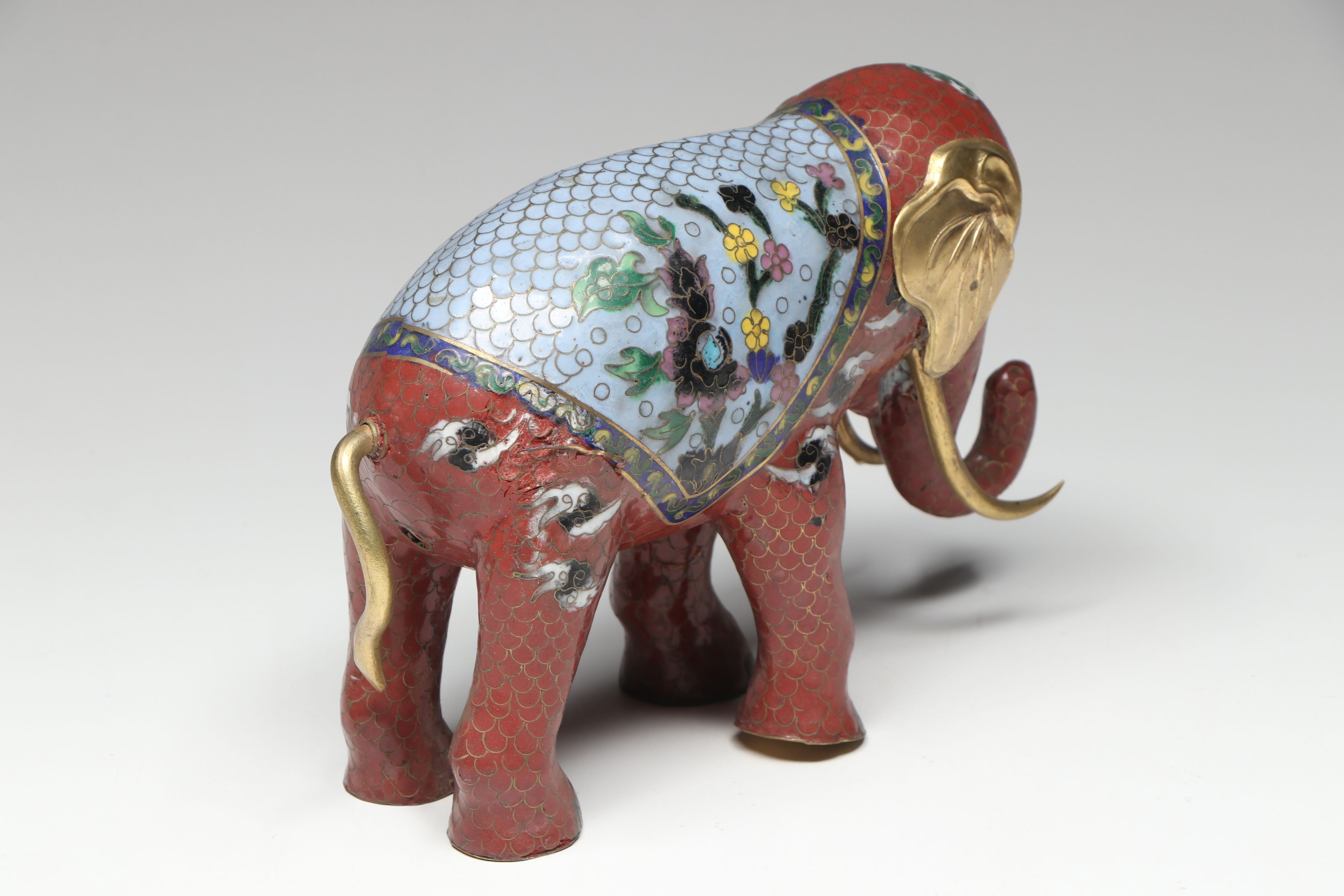 Cloisonné Elephant Pair
