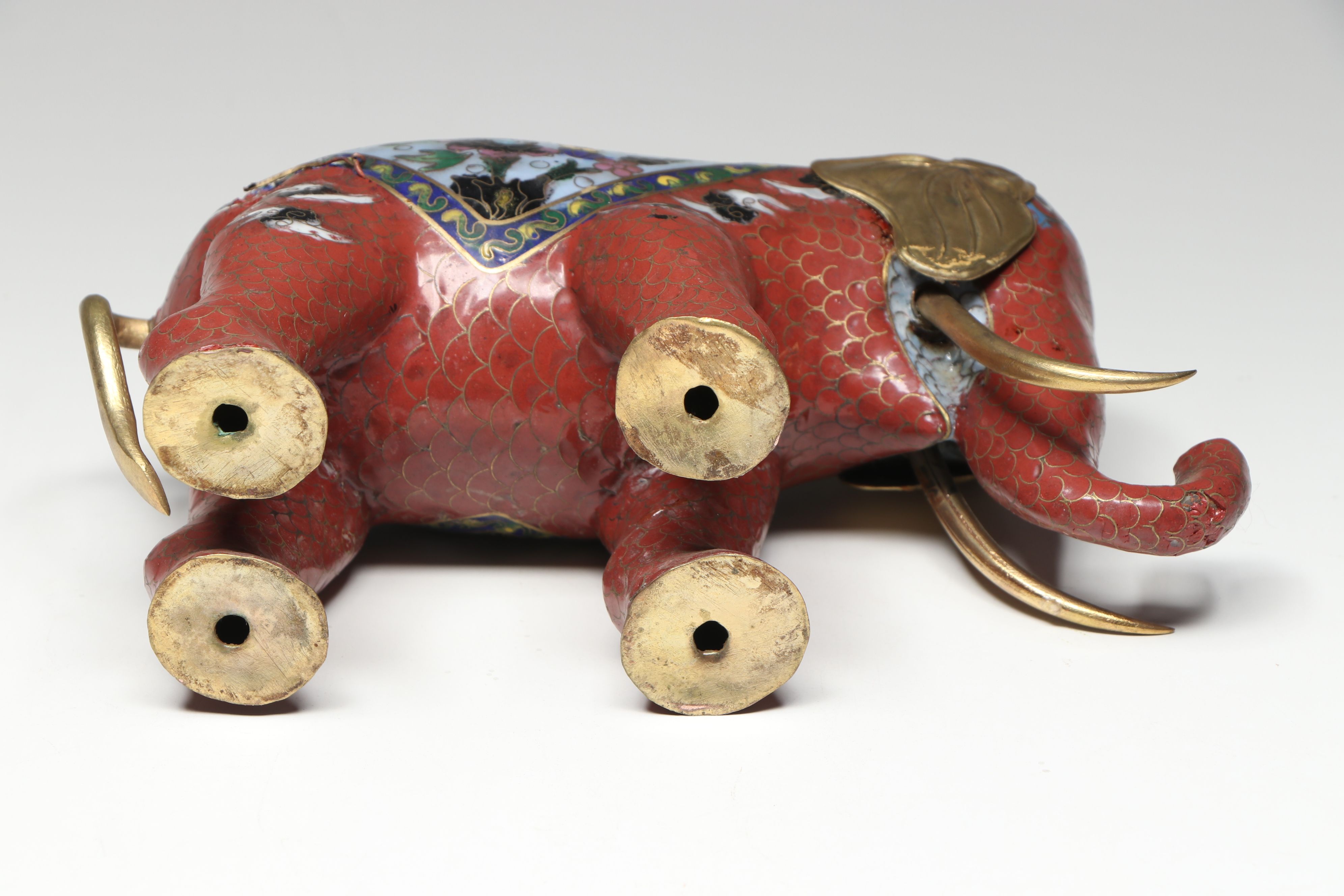 Cloisonné Elephant Pair