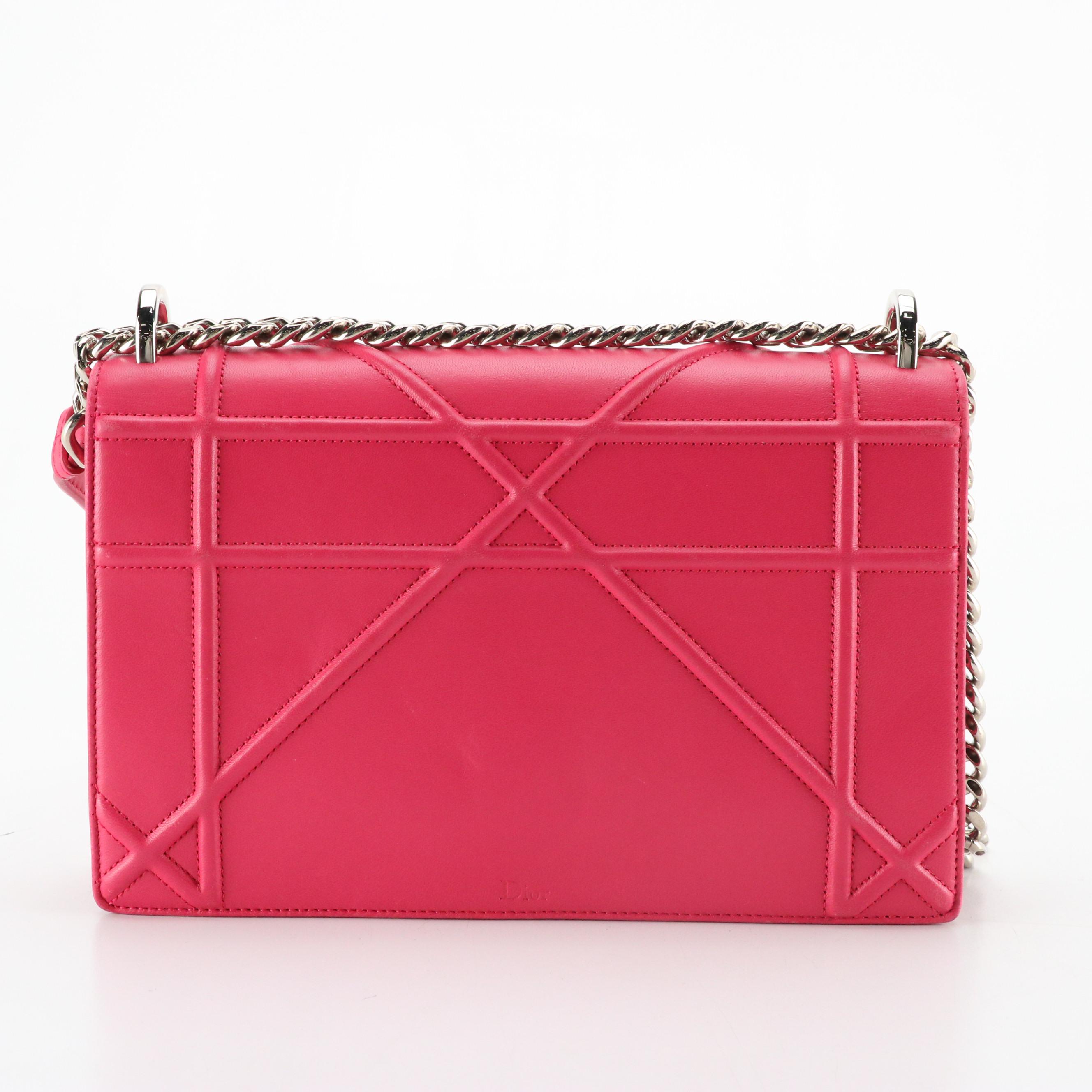 Christian Dior Lambskin Leather Diorama Flap Crossbody Bag