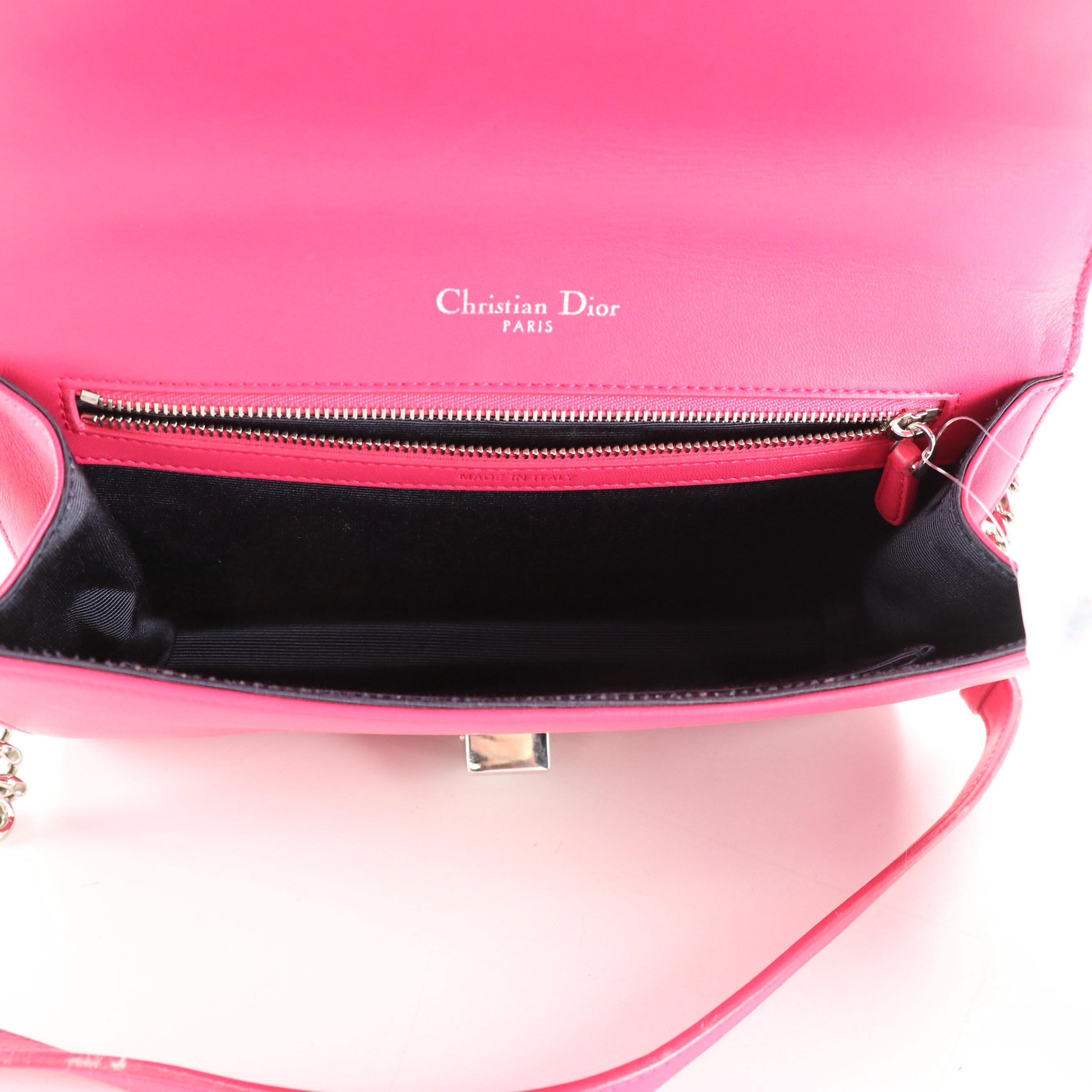 Christian Dior Lambskin Leather Diorama Flap Crossbody Bag