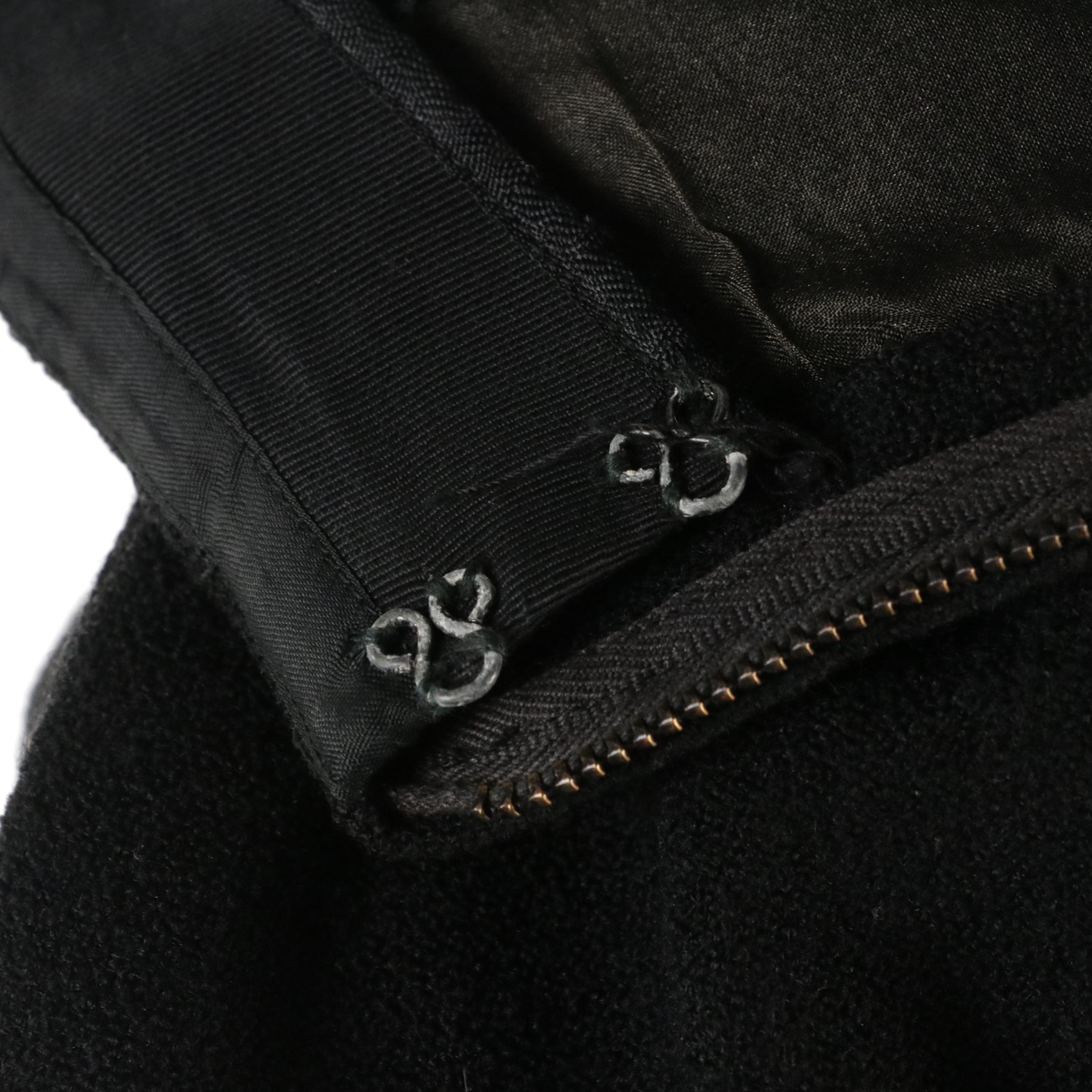 Giorgio Armani Velvet Sweetheart Crop Top with Other High-Waist Wool Skirt