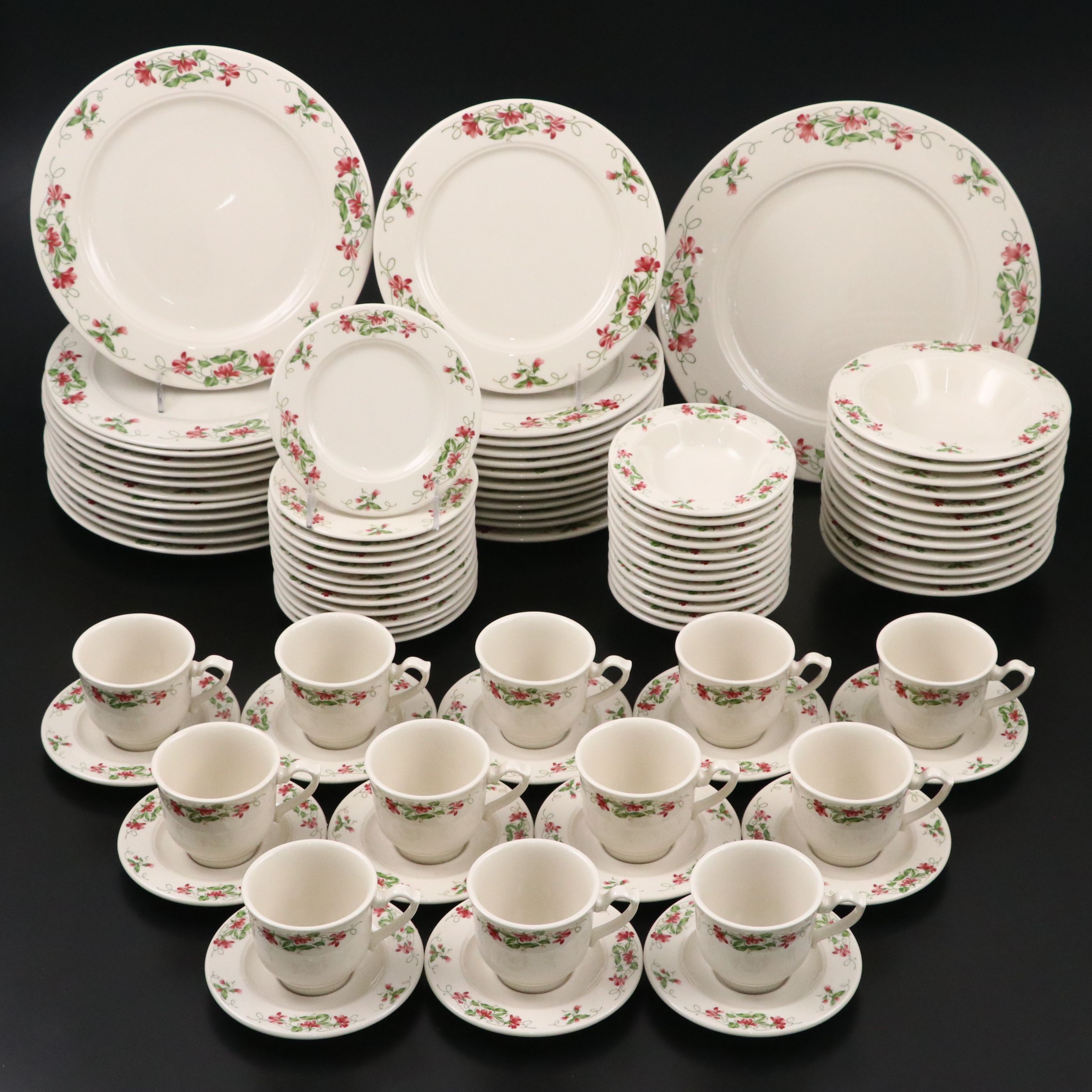Homer Laughlin "Pink Violets" Restaurant Ceramic Dinnerware