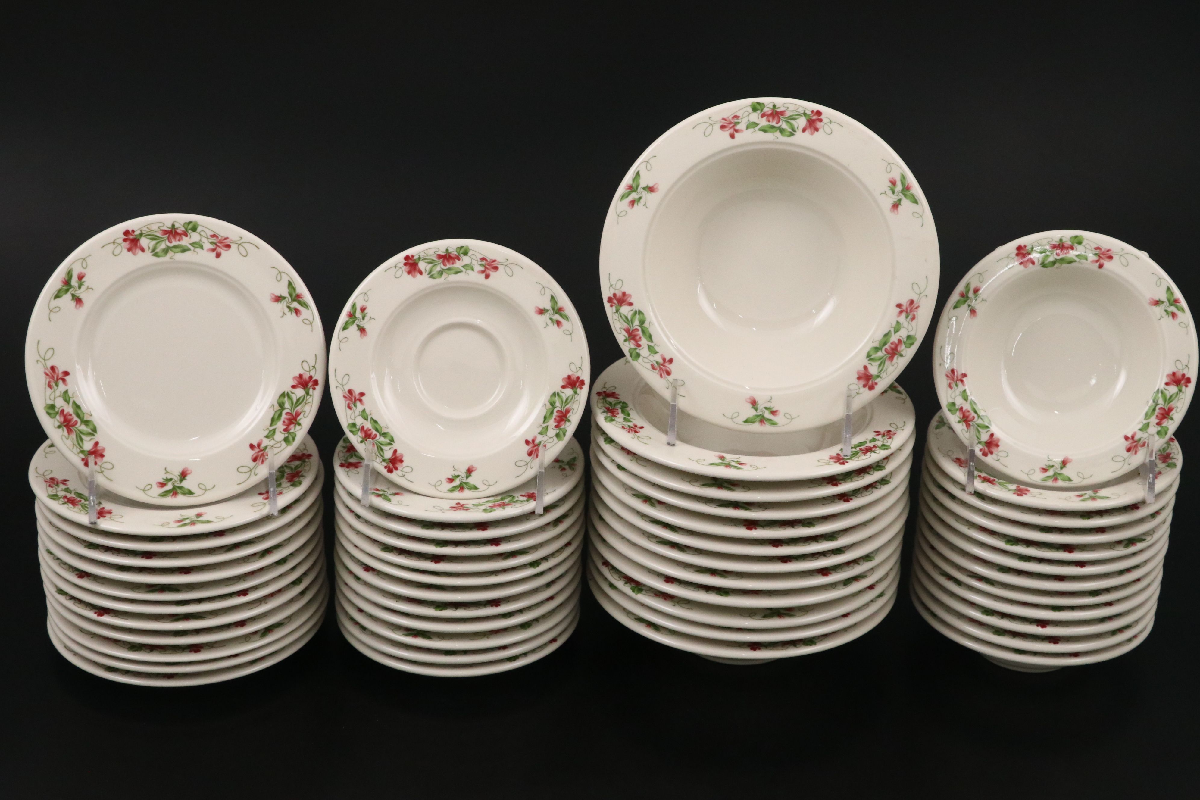 Homer Laughlin "Pink Violets" Restaurant Ceramic Dinnerware