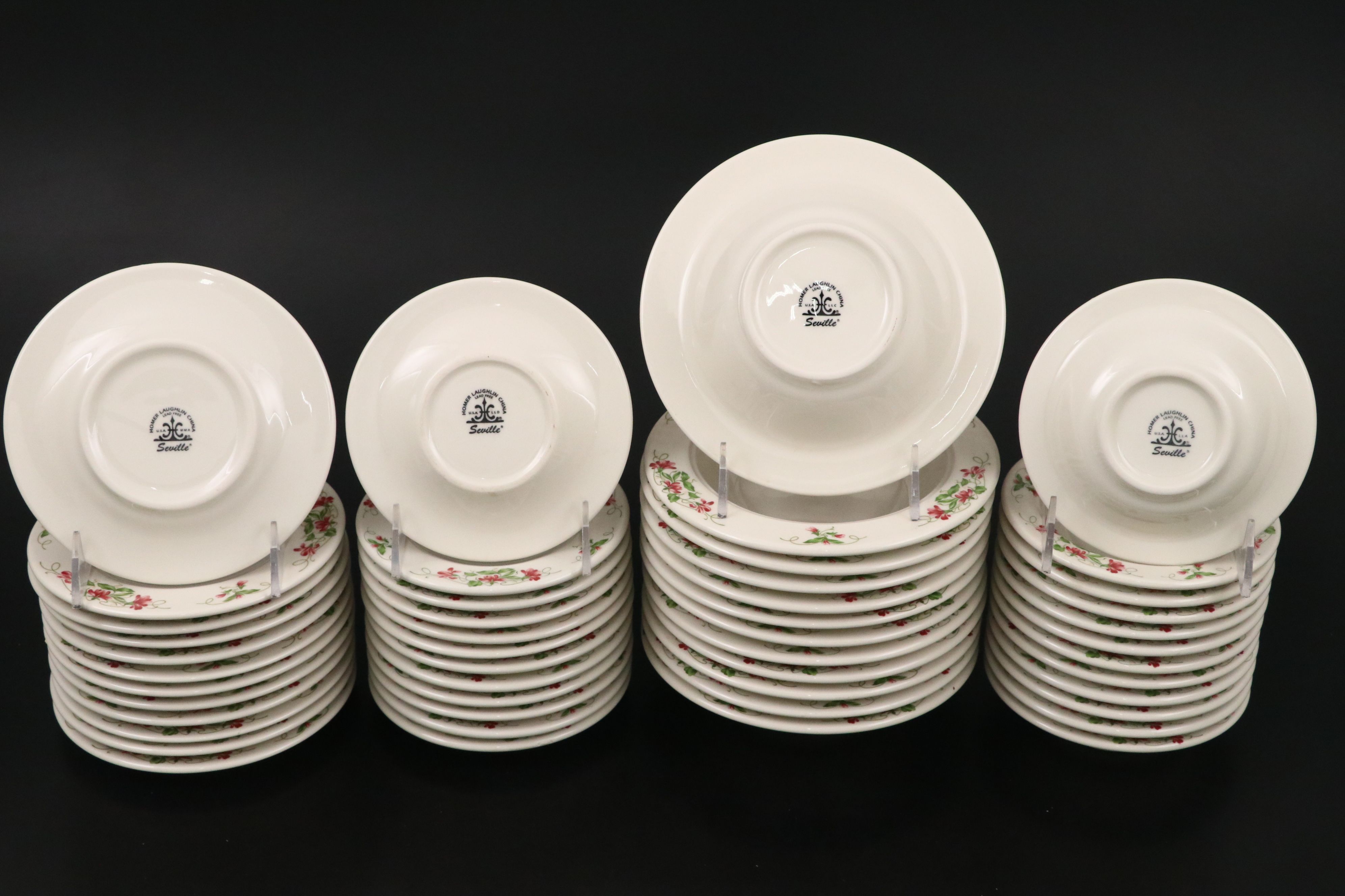 Homer Laughlin "Pink Violets" Restaurant Ceramic Dinnerware