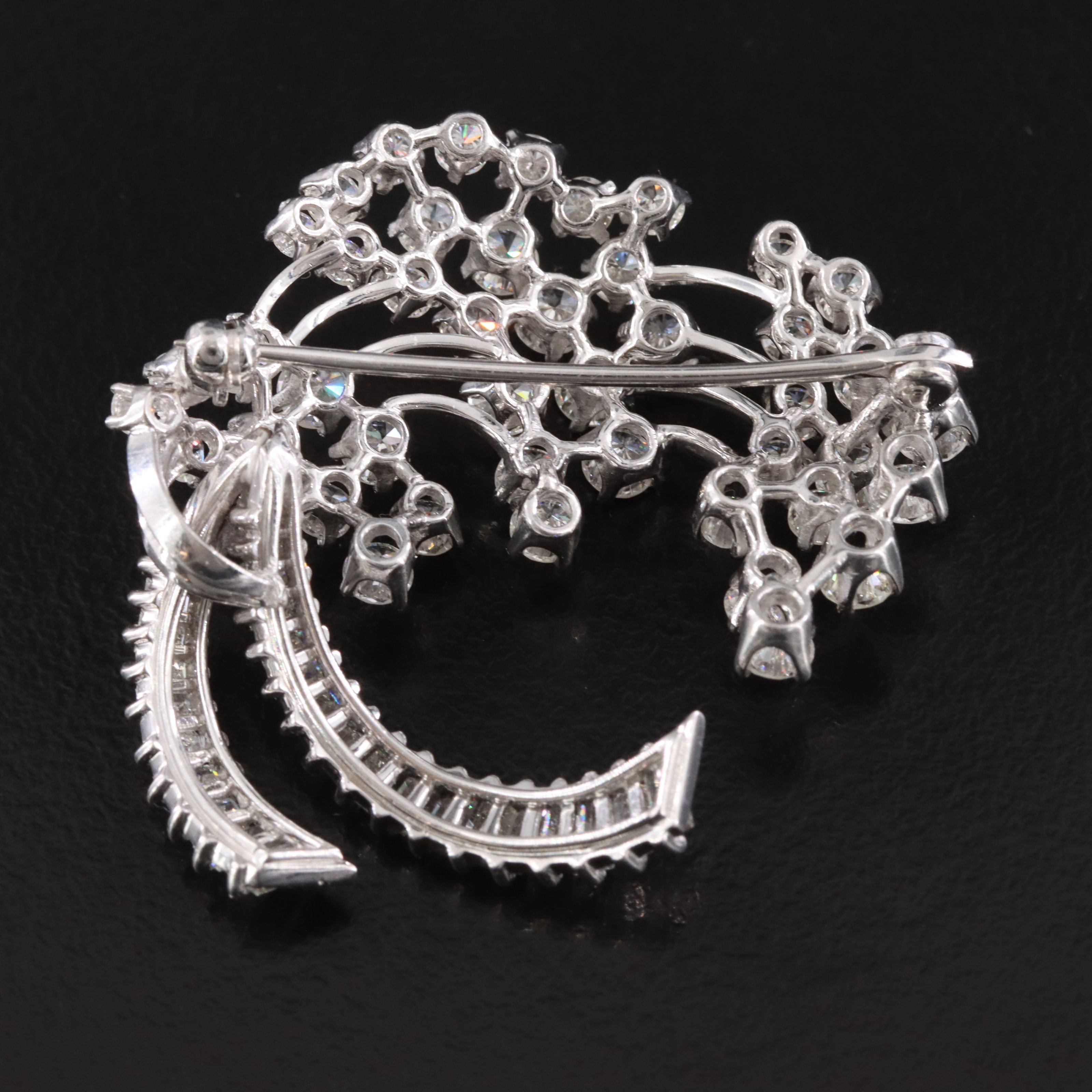 Platinum 5.00 CTW Diamond Spray Brooch