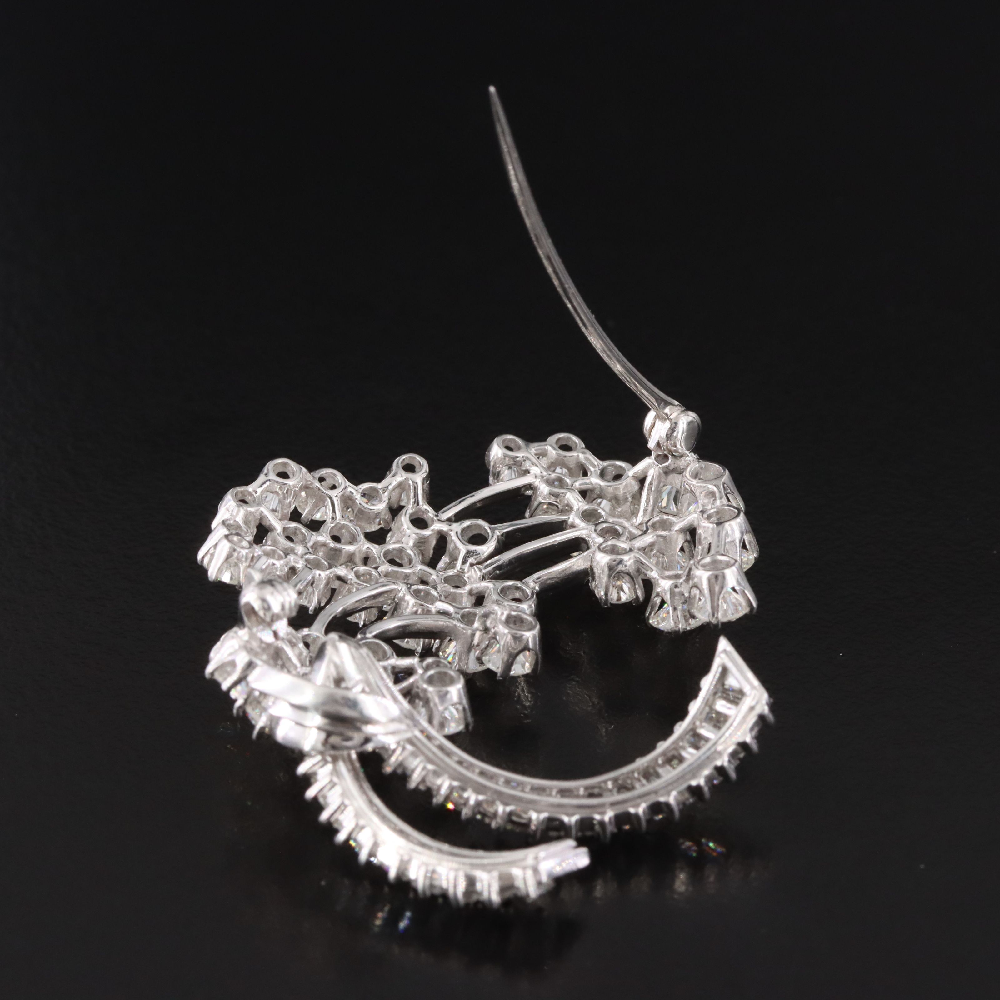 Platinum 5.00 CTW Diamond Spray Brooch