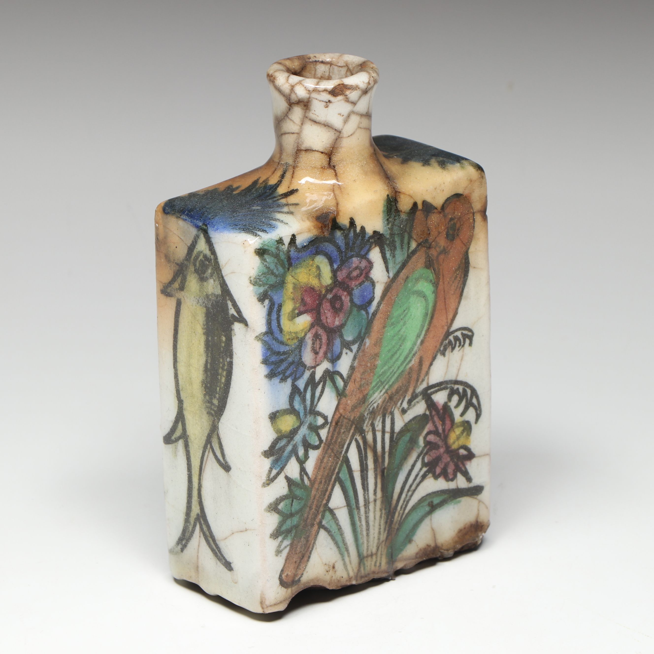 Art Pottery Glazed Ceramic Bud Vases