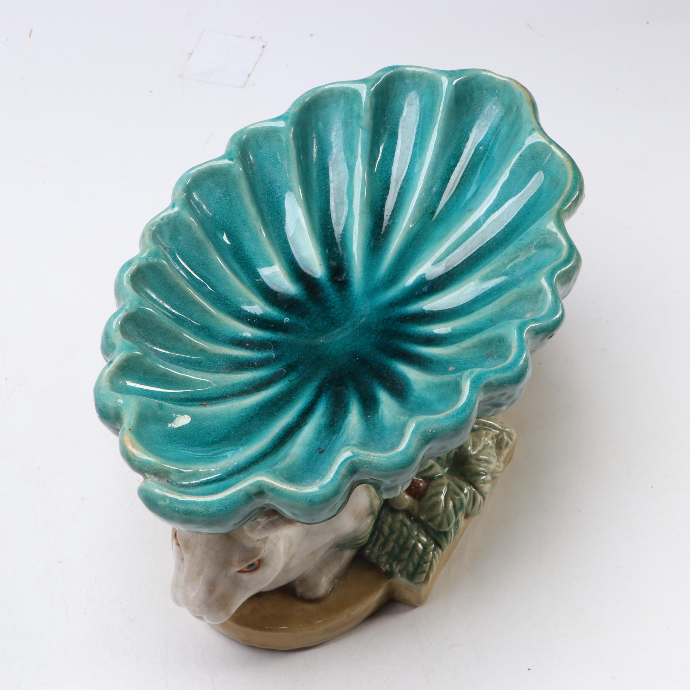 Rabbit and Frog with Water Lilies Crackled Glazed Ceramic Planter Stands