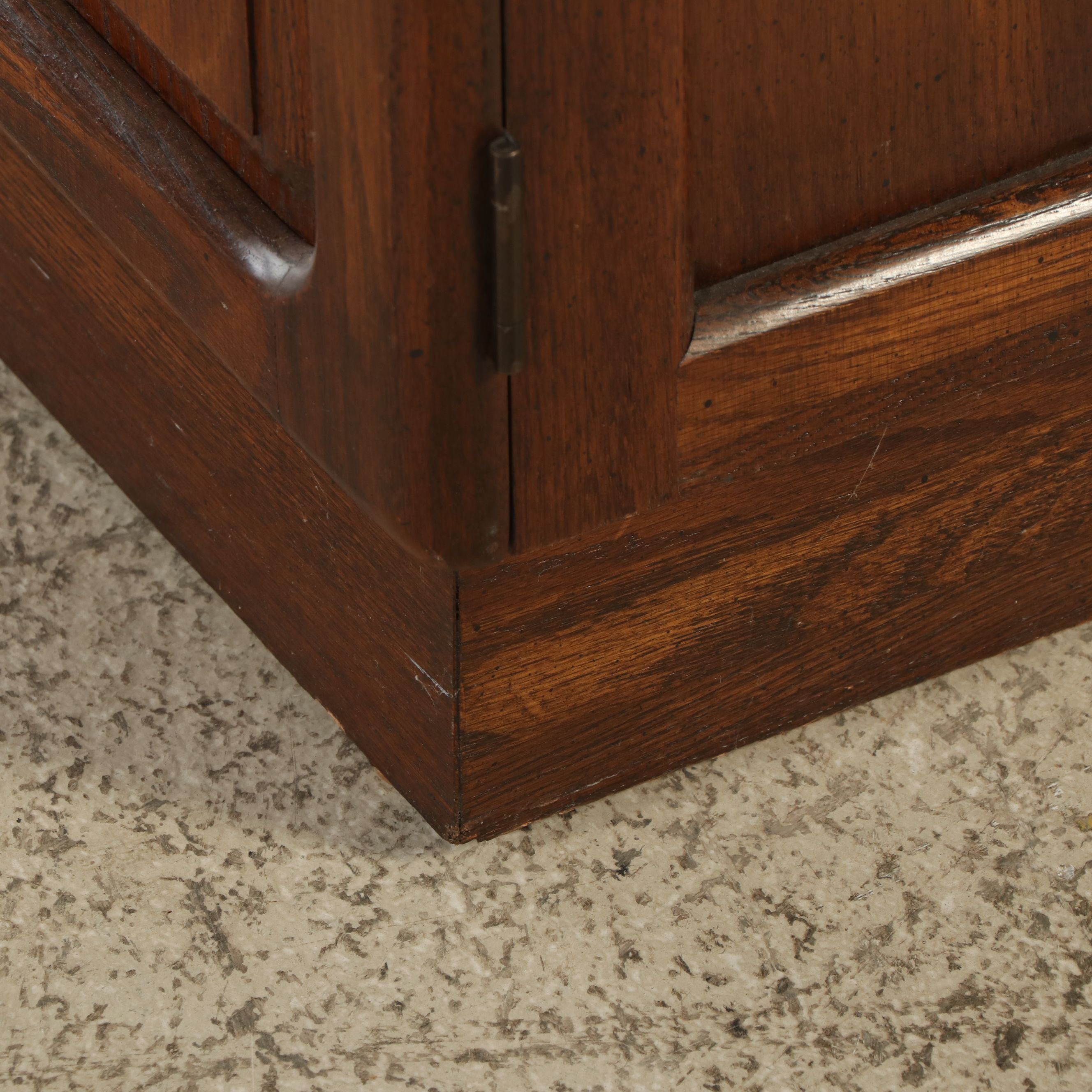 Mid Century Illuminated Oak China Cabinet