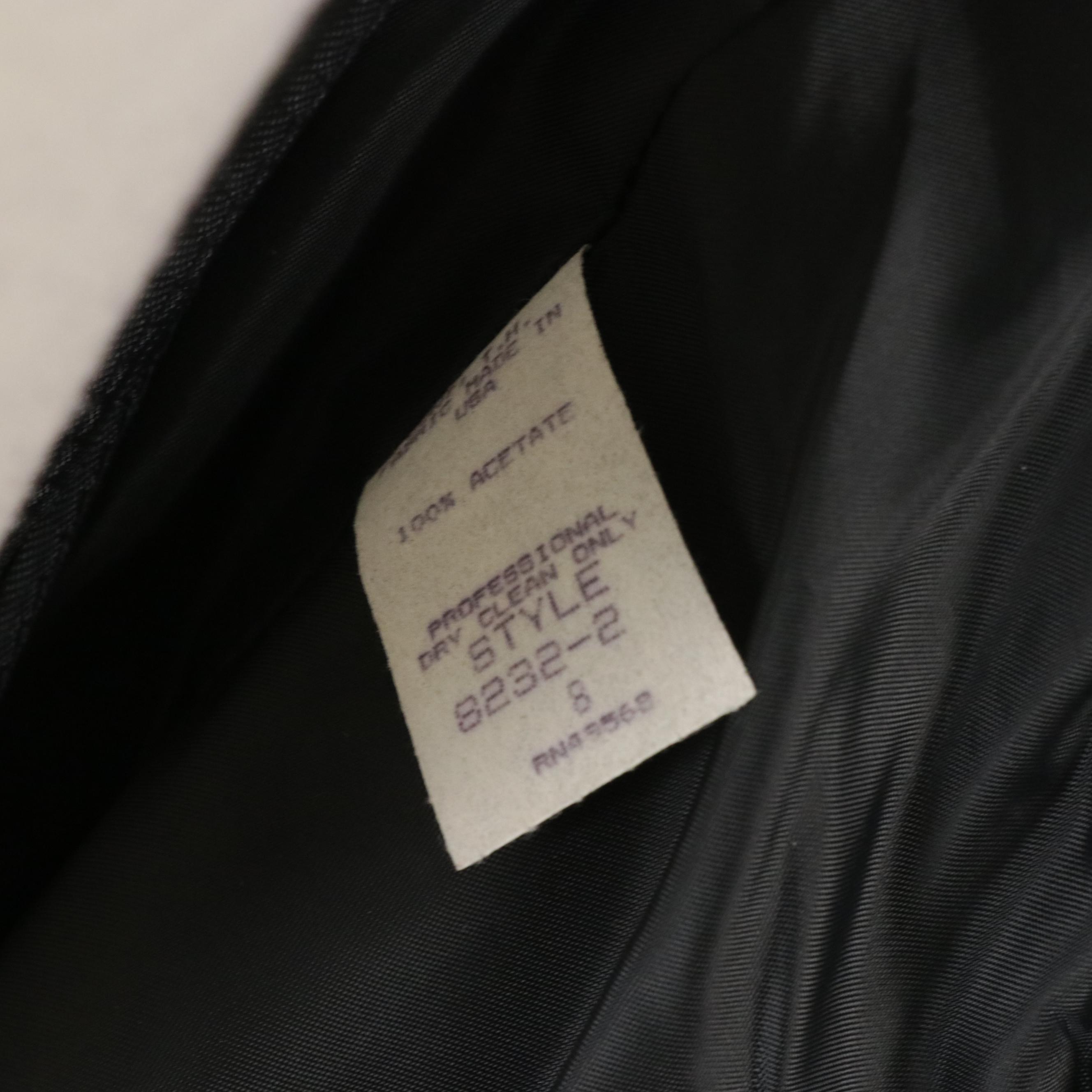 Victor Costa Vintage Polka Dot Ruched Party Dress with Rosette Details