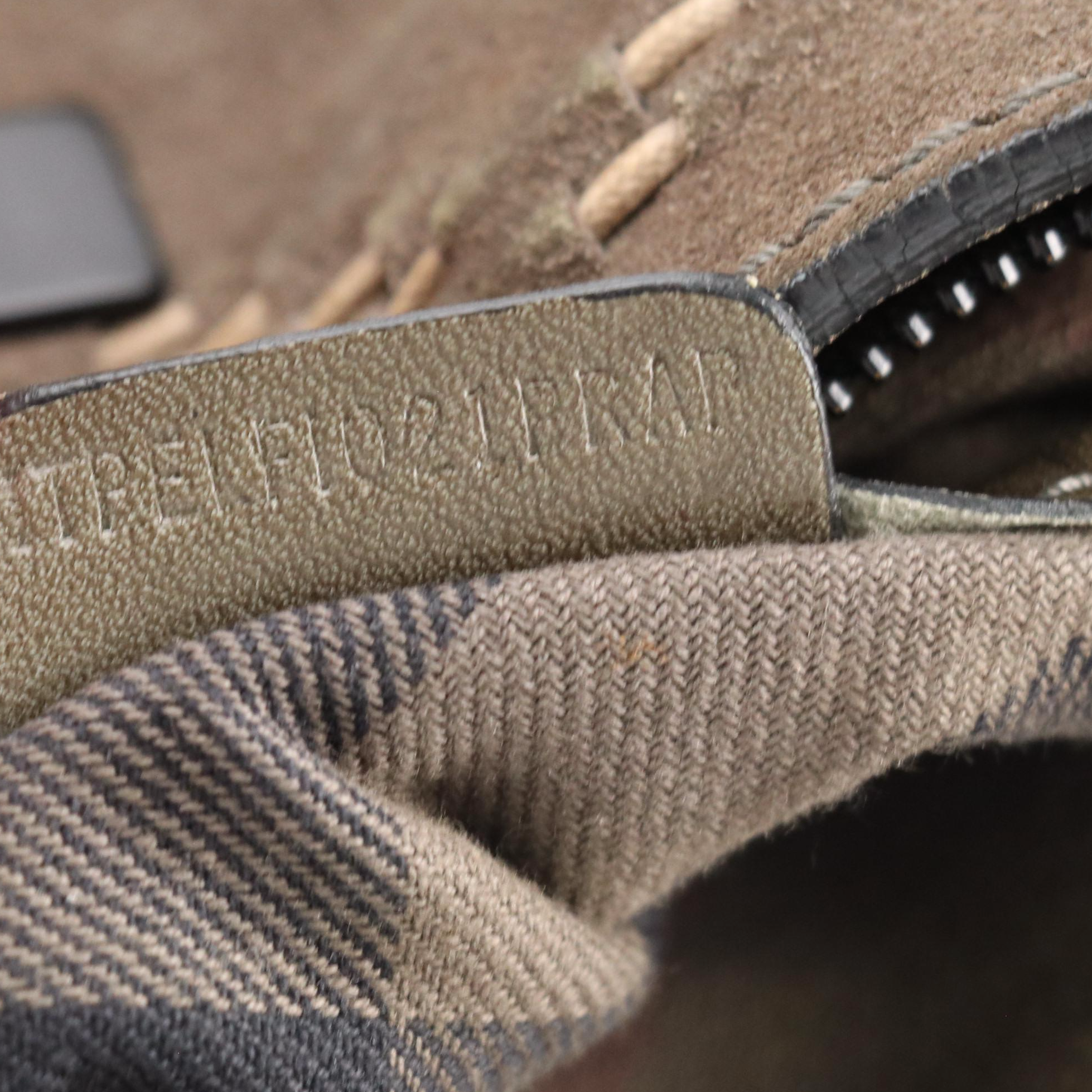 Burberry Suede and Leather Large Tote with Whip Stitch Handles