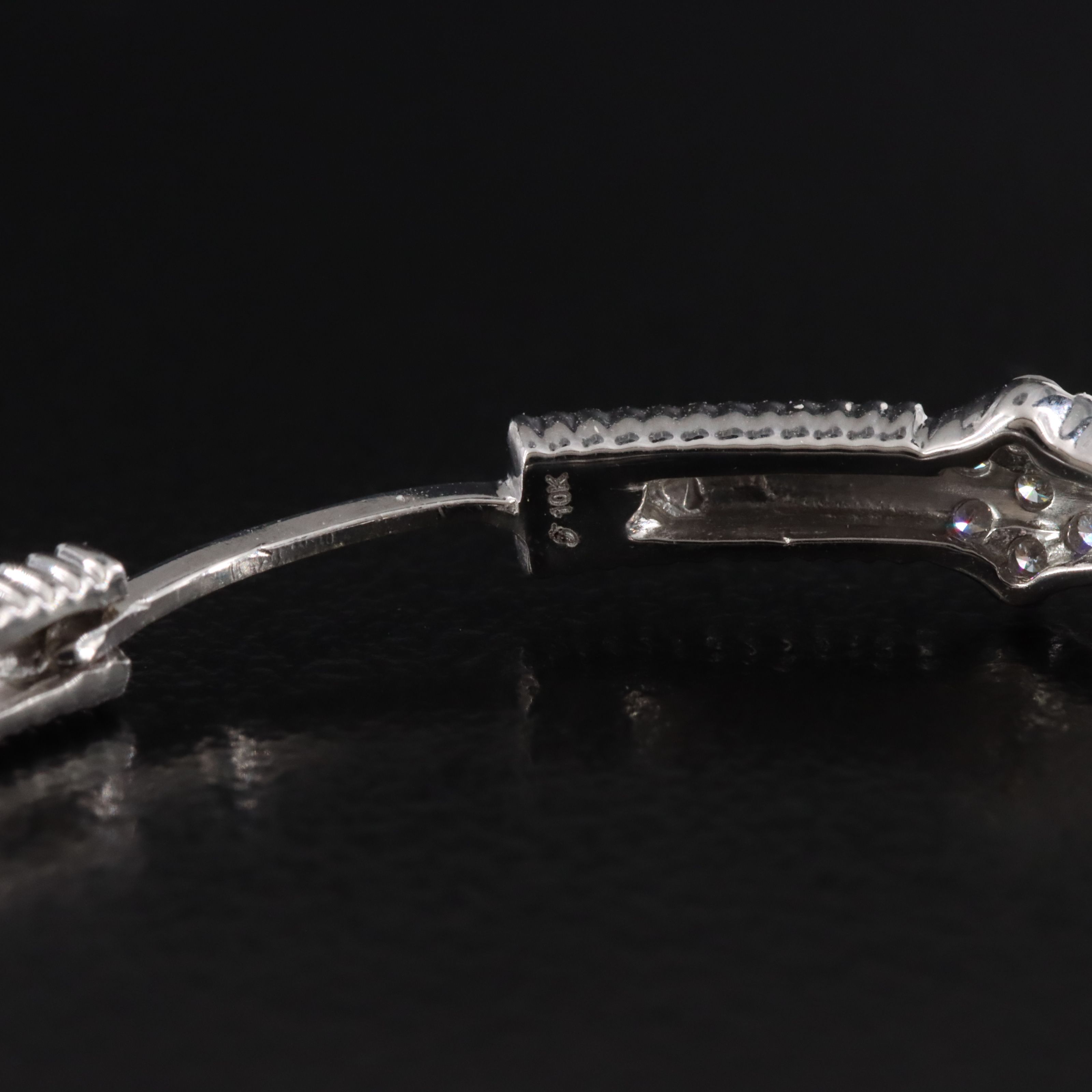 10K 0.52 CTW Diamond Hoop Earrings