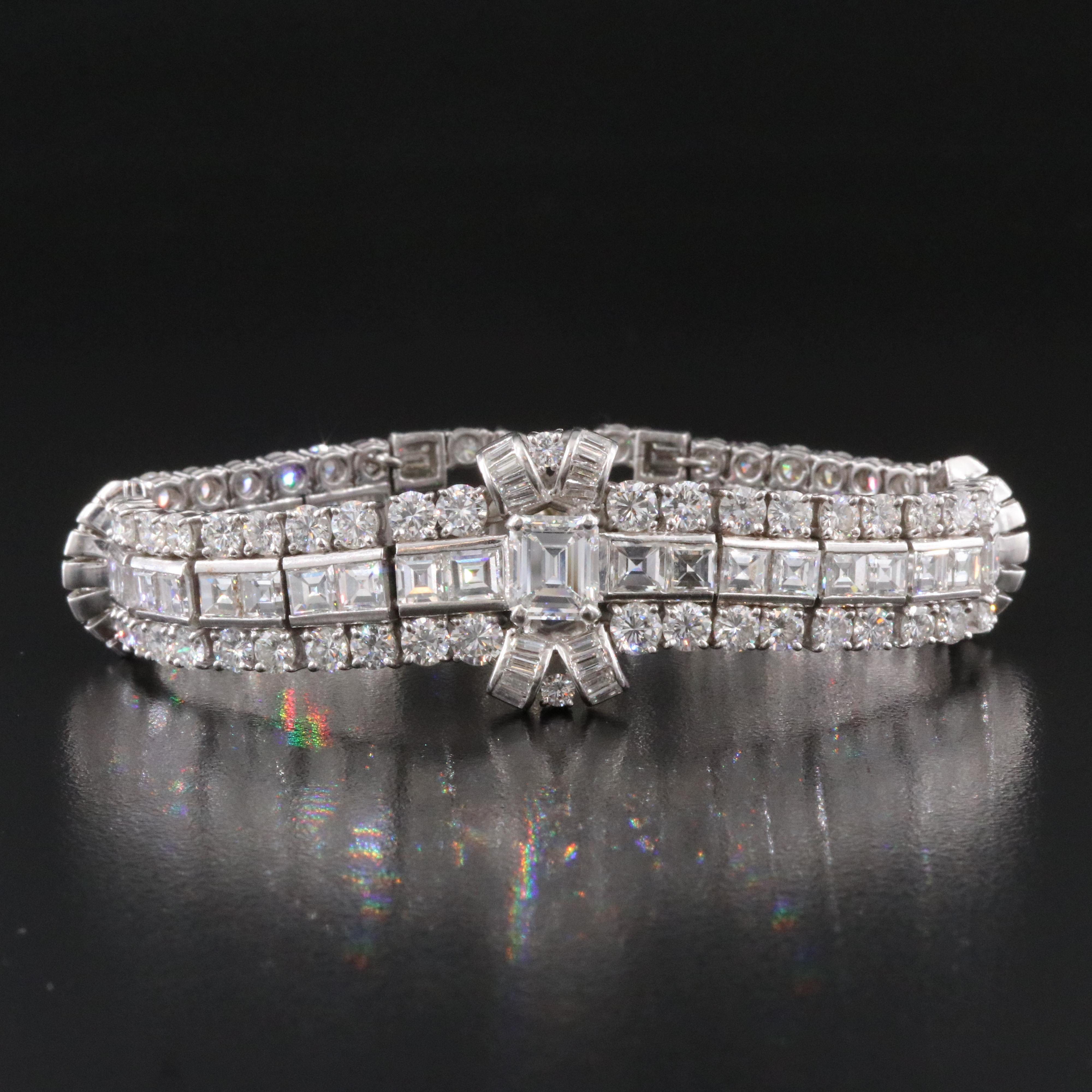 Retro Platinum 26.72 CTW Diamond Bracelet