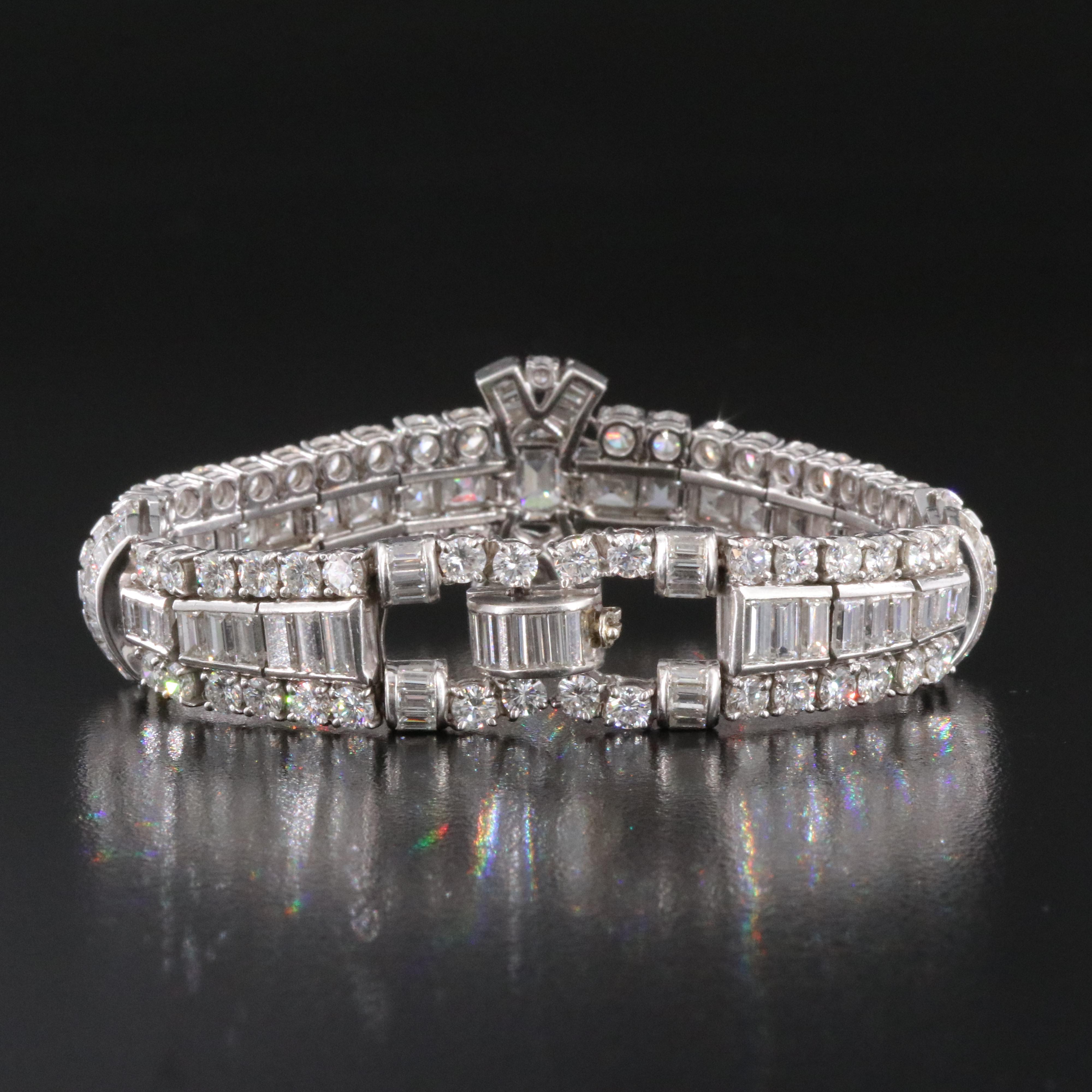 Retro Platinum 26.72 CTW Diamond Bracelet