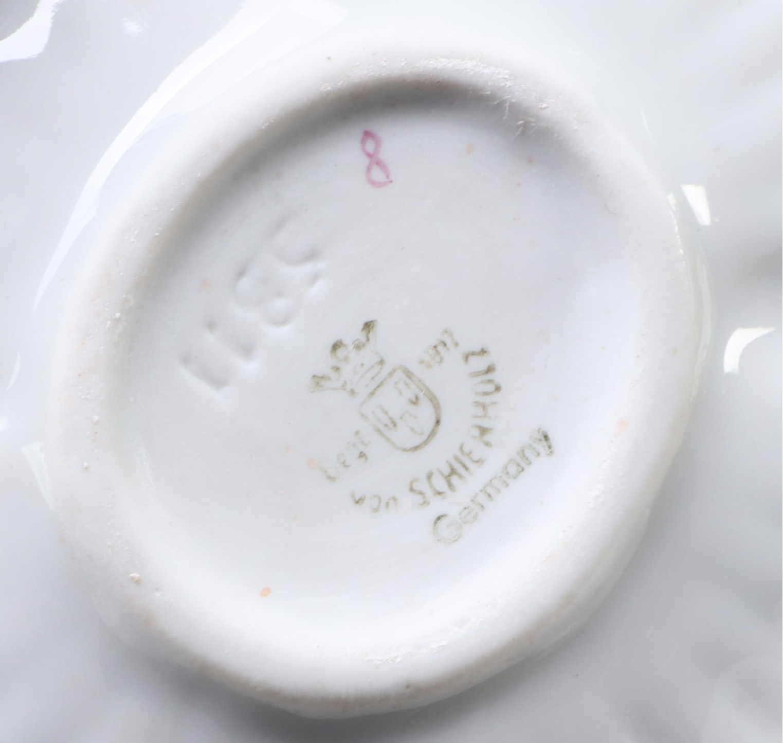 German Floral Gilt Porcelain Lidded Vases and Centerpiece, Late 20th Century