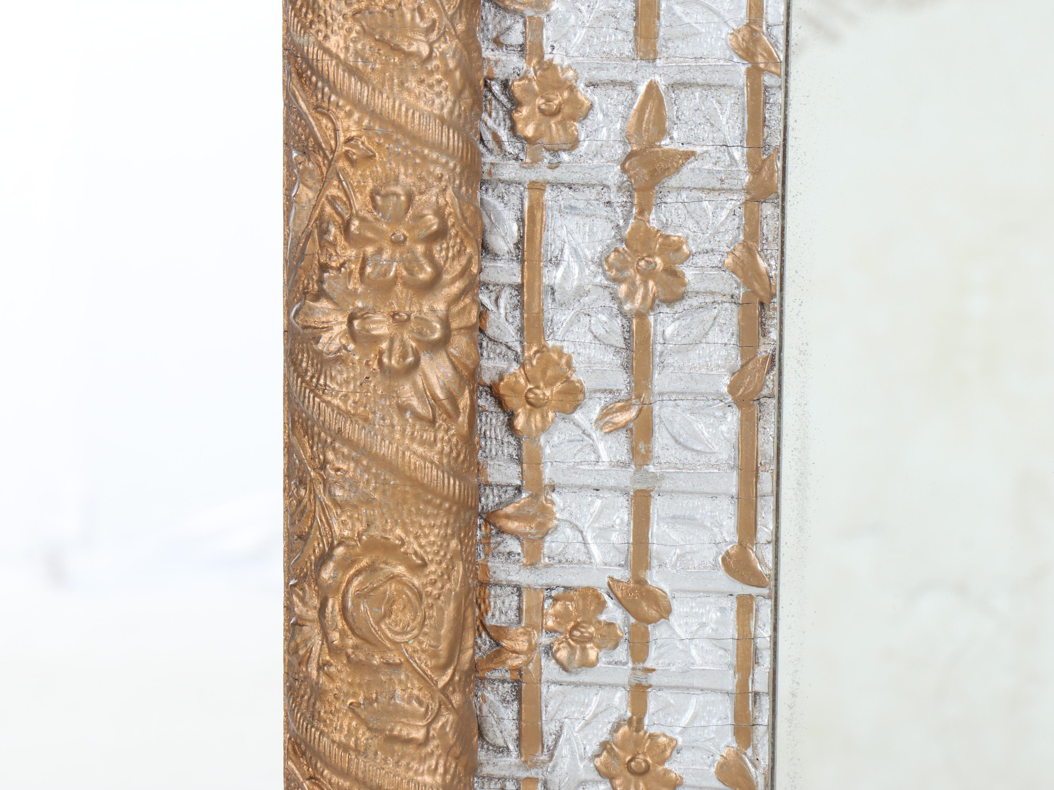 Ornate Floral Wood Wall Mirror