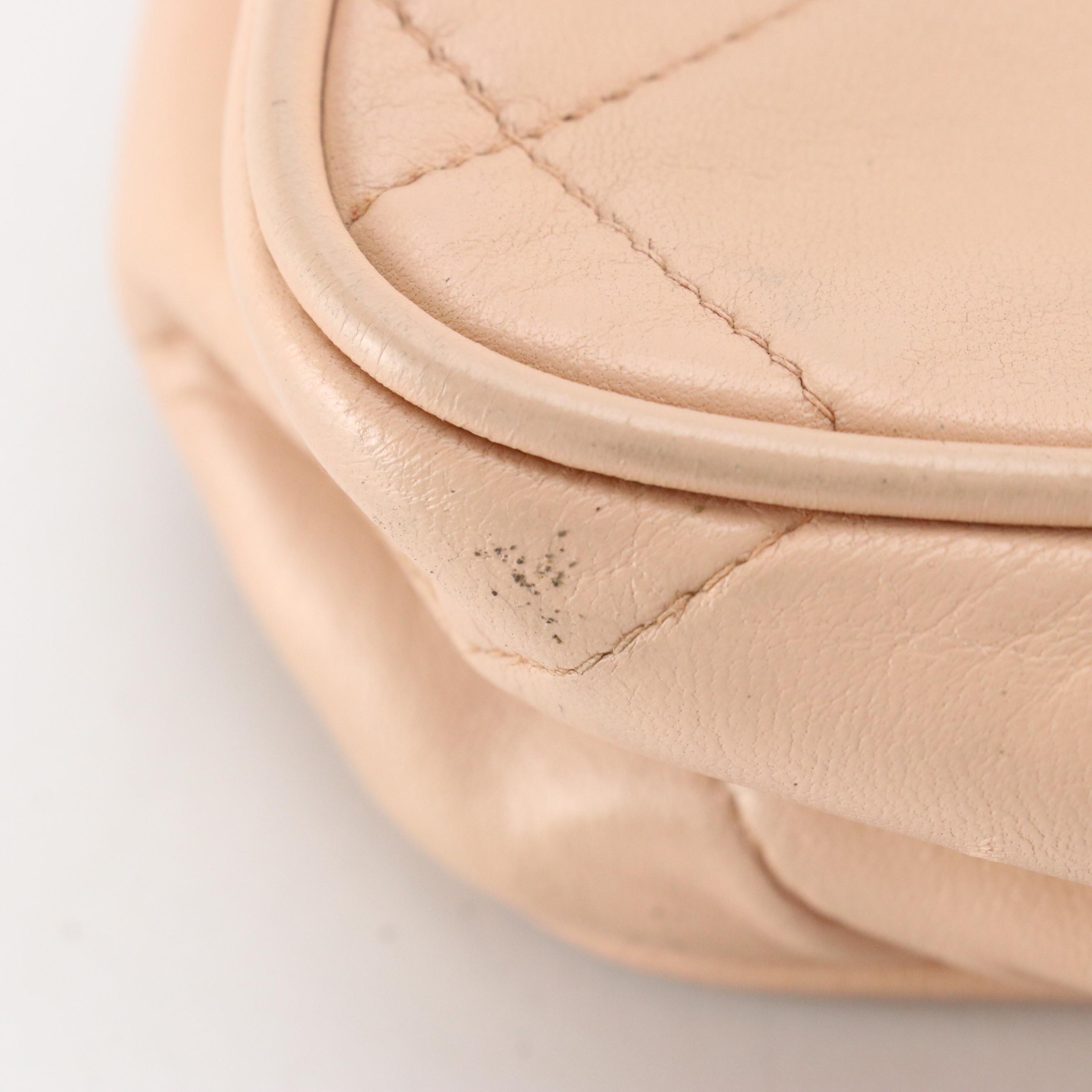 Chanel CC Tassel Camera Bag in Blush Quilted Lambskin Leather