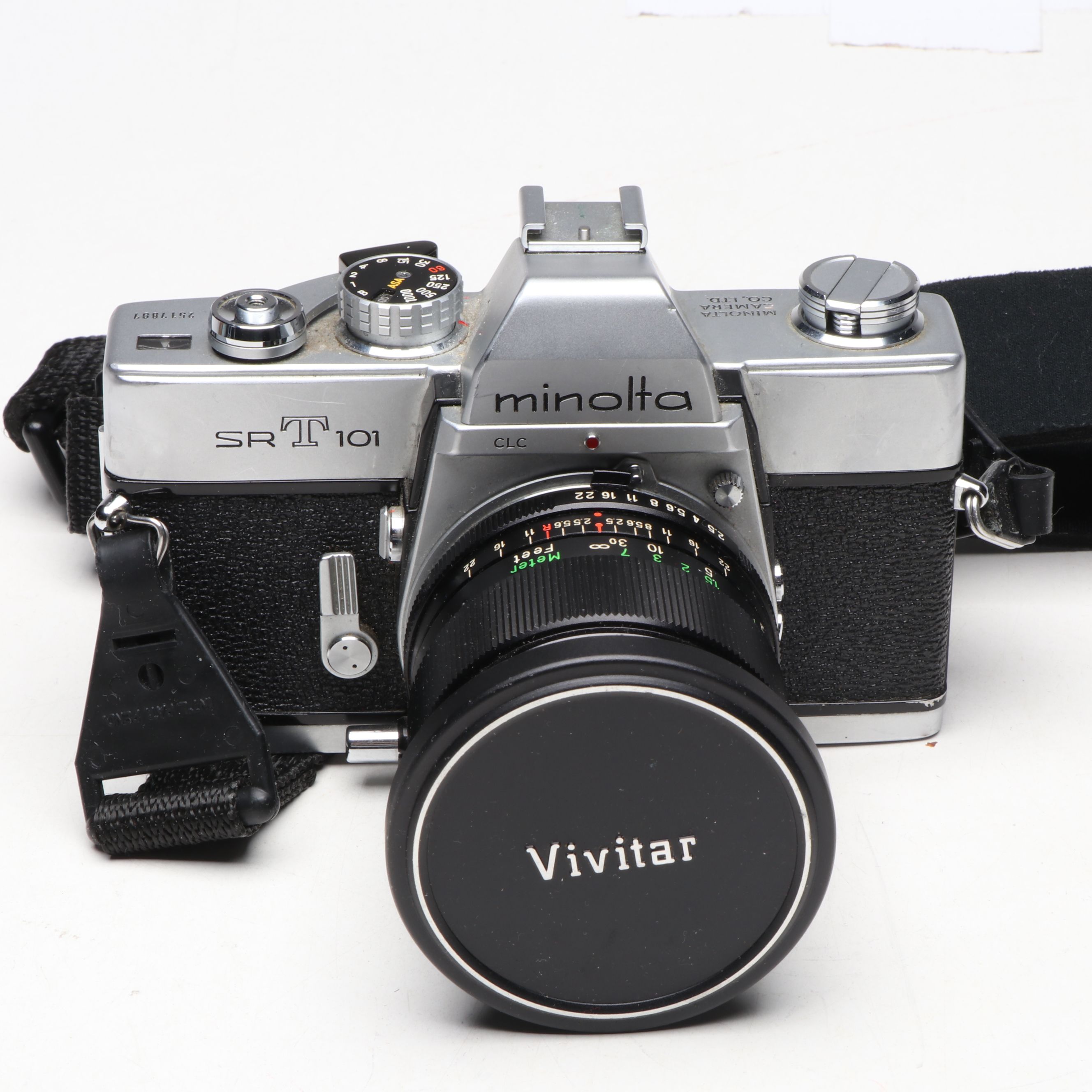 Minolta SR-T 101 SLR Film Camera with Adidas Bag, More Accessories and Lenses