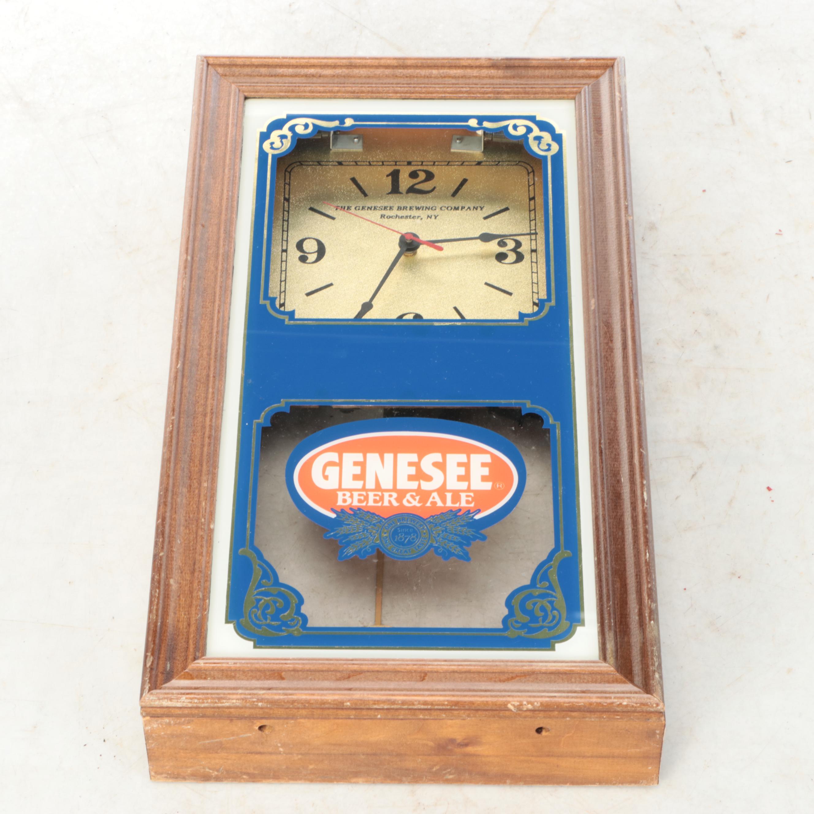 Genesee Brewing Company Wood Wall Clock