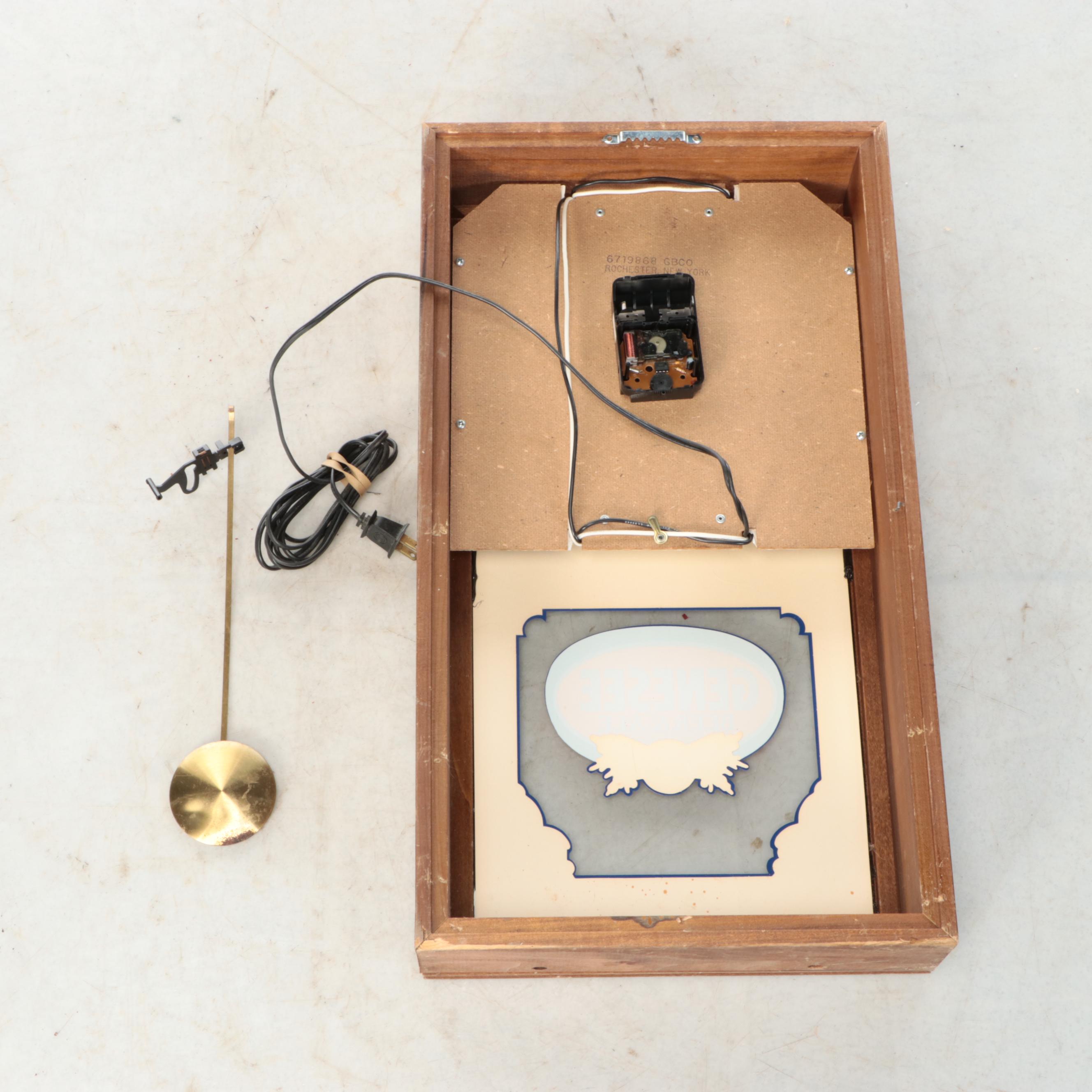 Genesee Brewing Company Wood Wall Clock