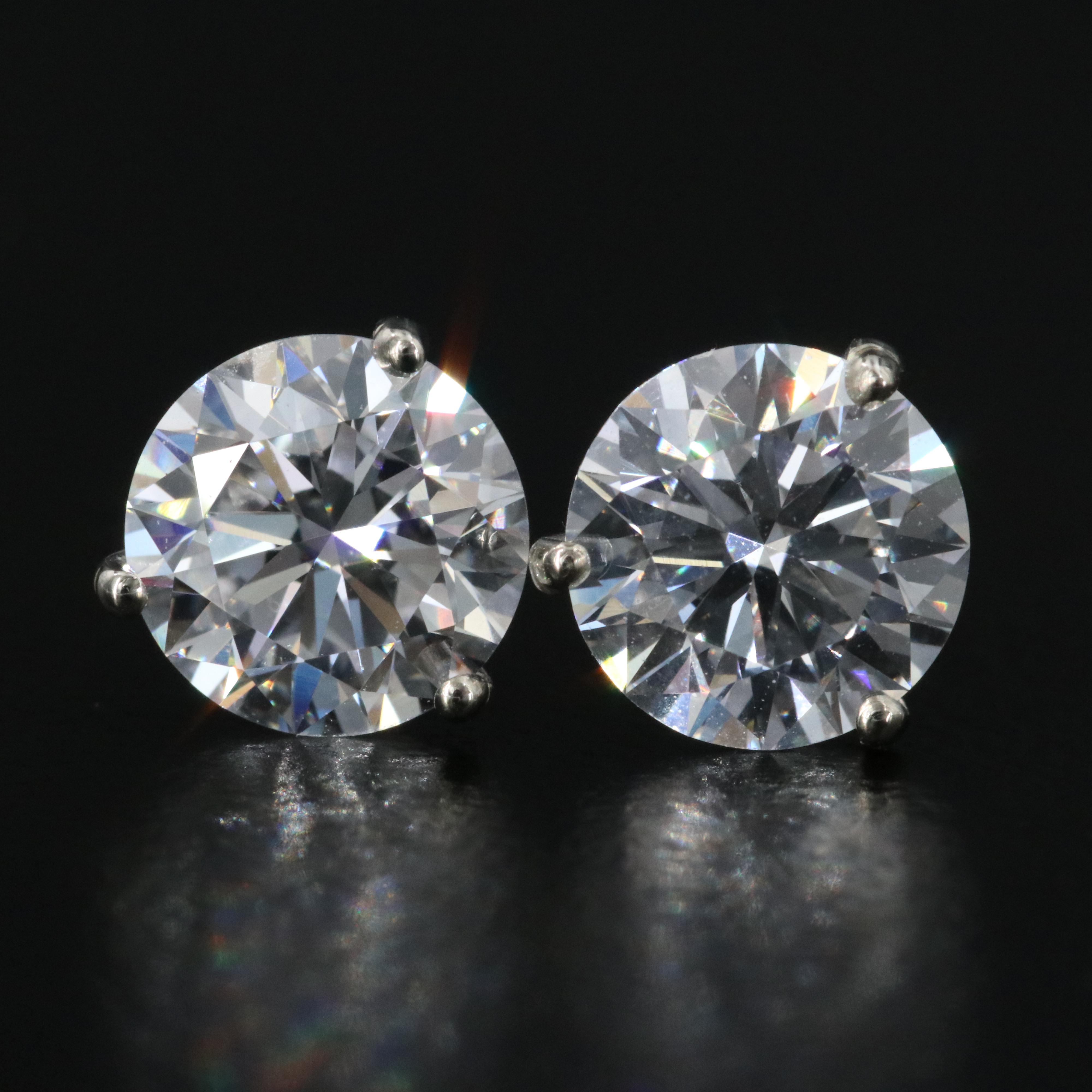 14K 2.00 CTW Lab Grown Diamond Martini Stud Earrings