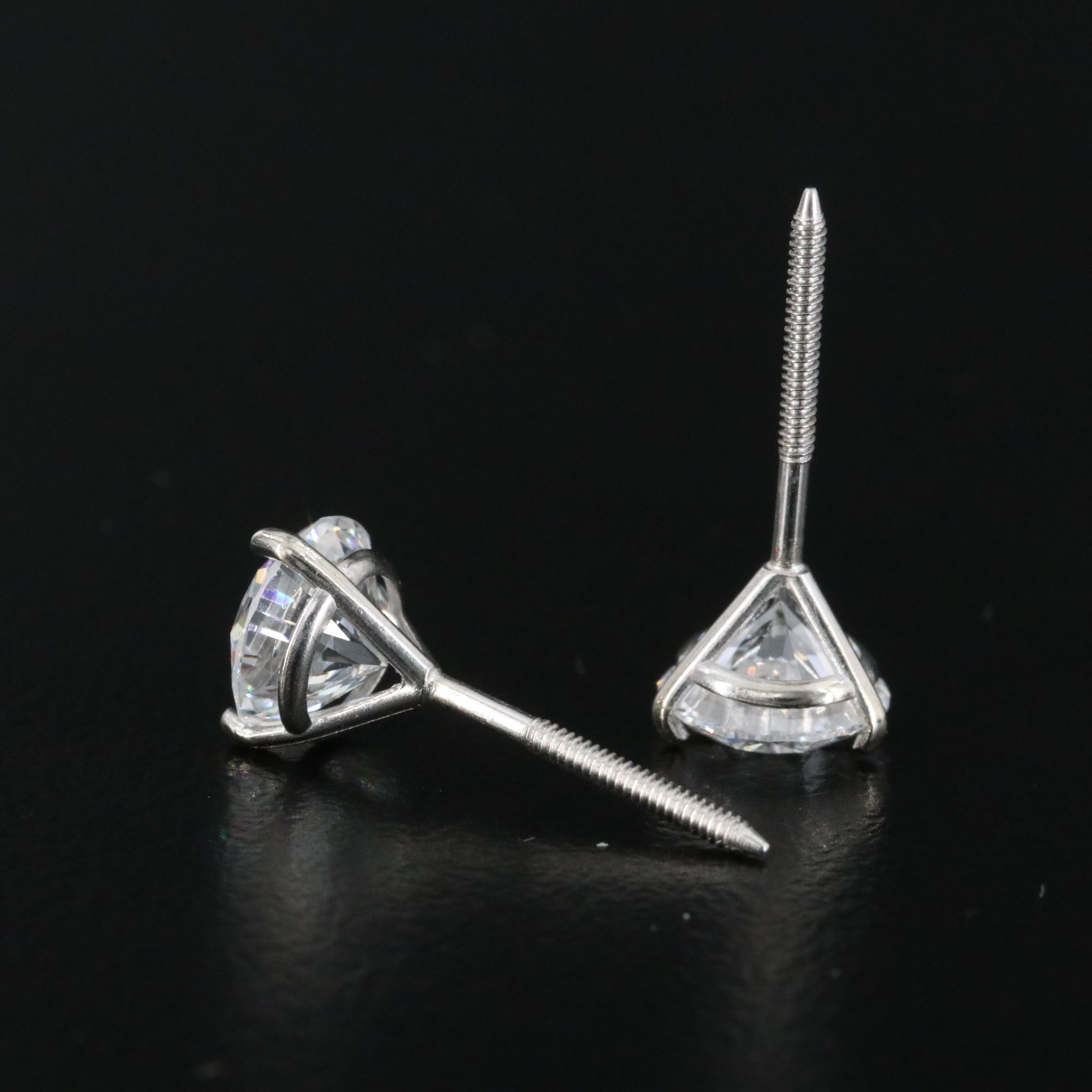 14K 2.00 CTW Lab Grown Diamond Martini Stud Earrings