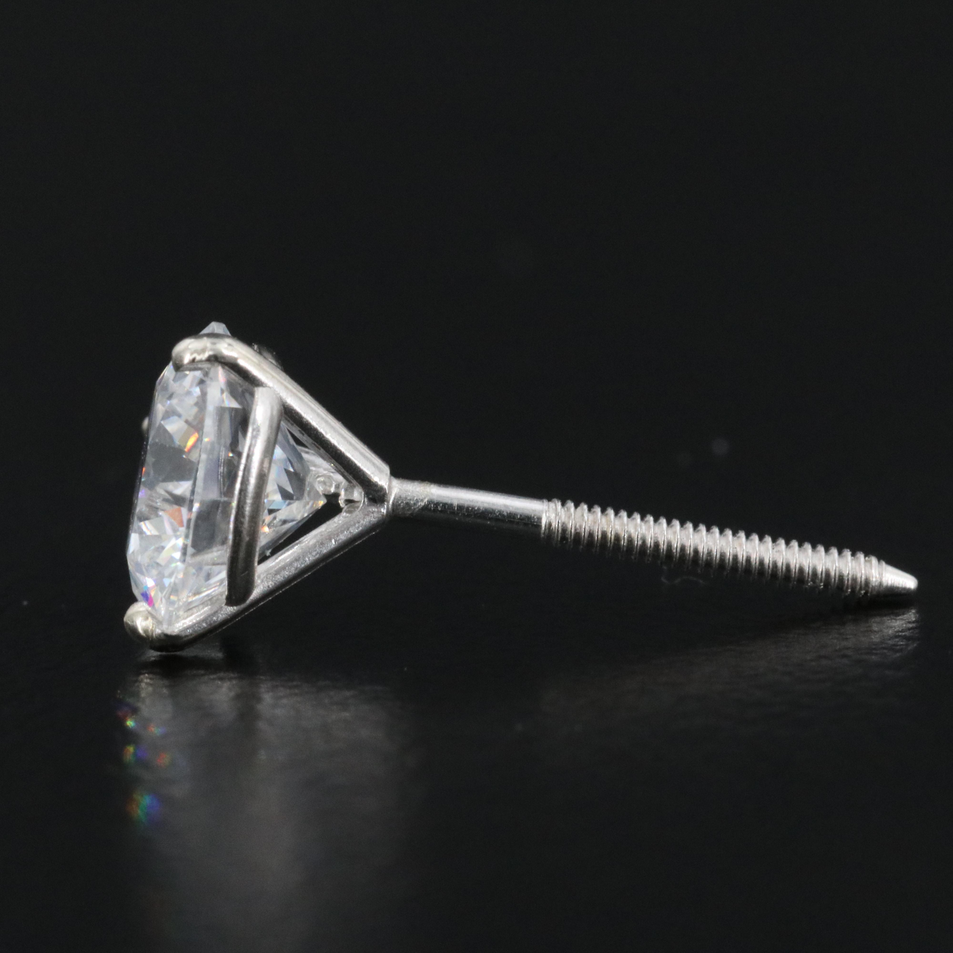 14K 2.00 CTW Lab Grown Diamond Martini Stud Earrings