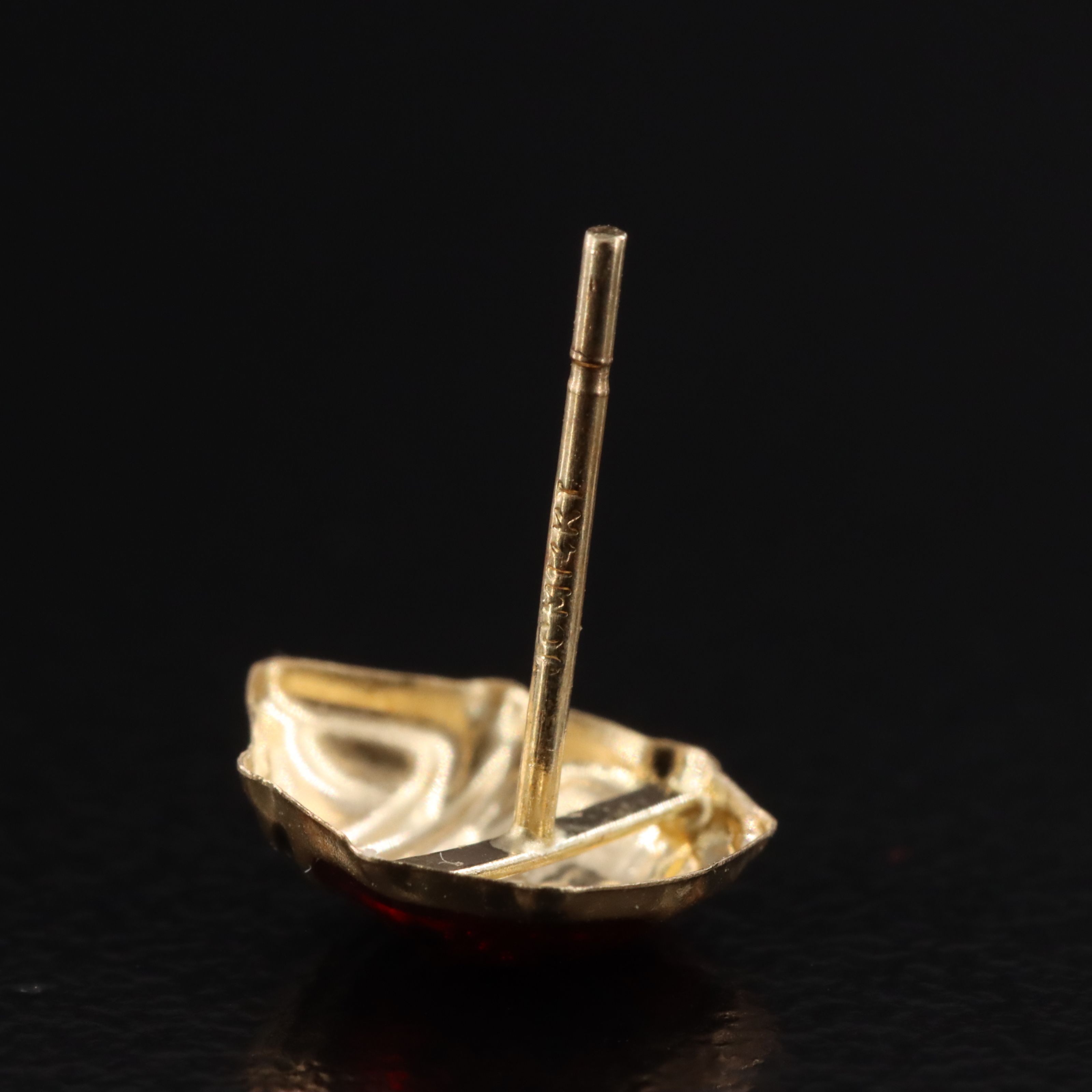 14K Enamel Lady Bug Stud Earrings