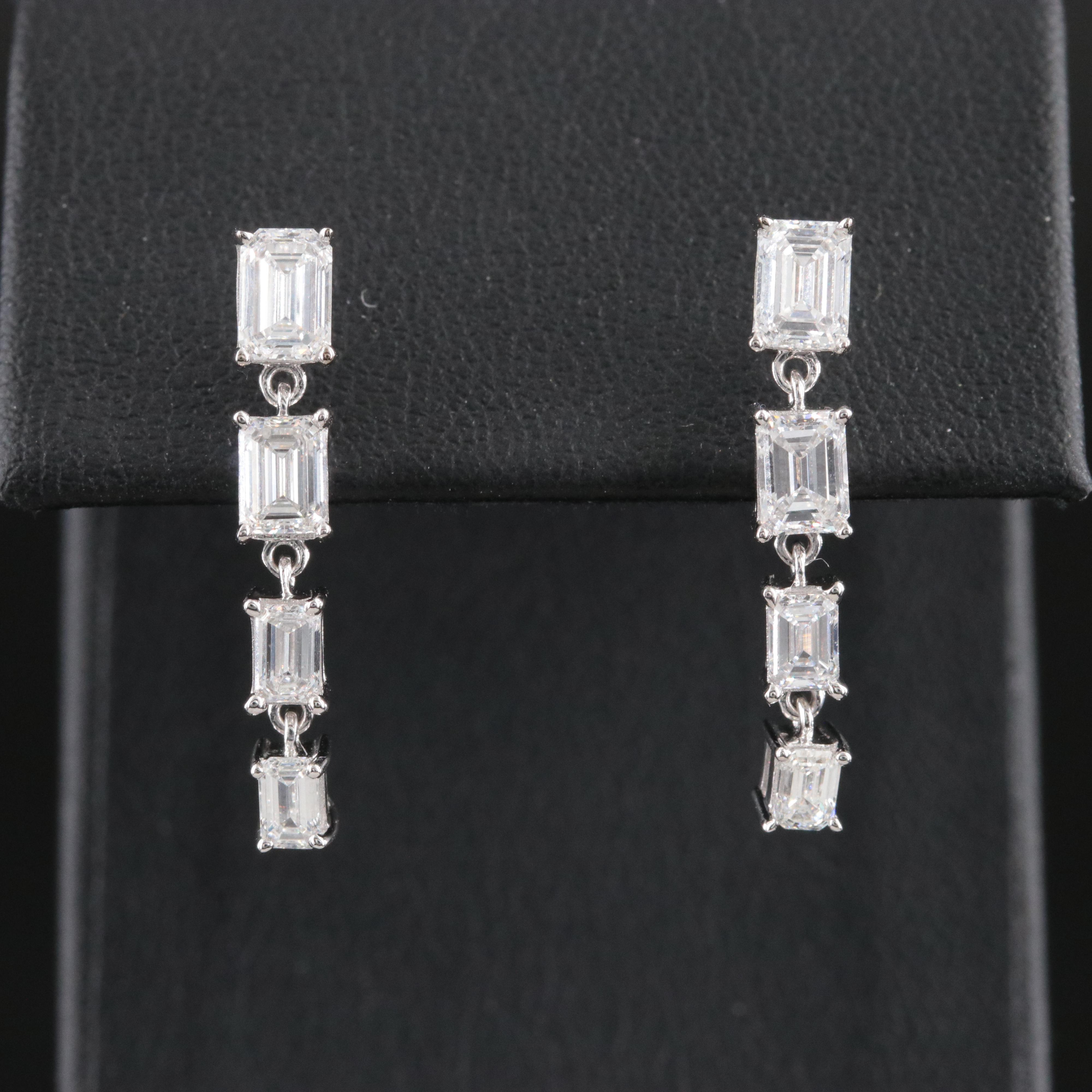 14K 2.00 CTW Lab Grown Diamond Graduated Earrings