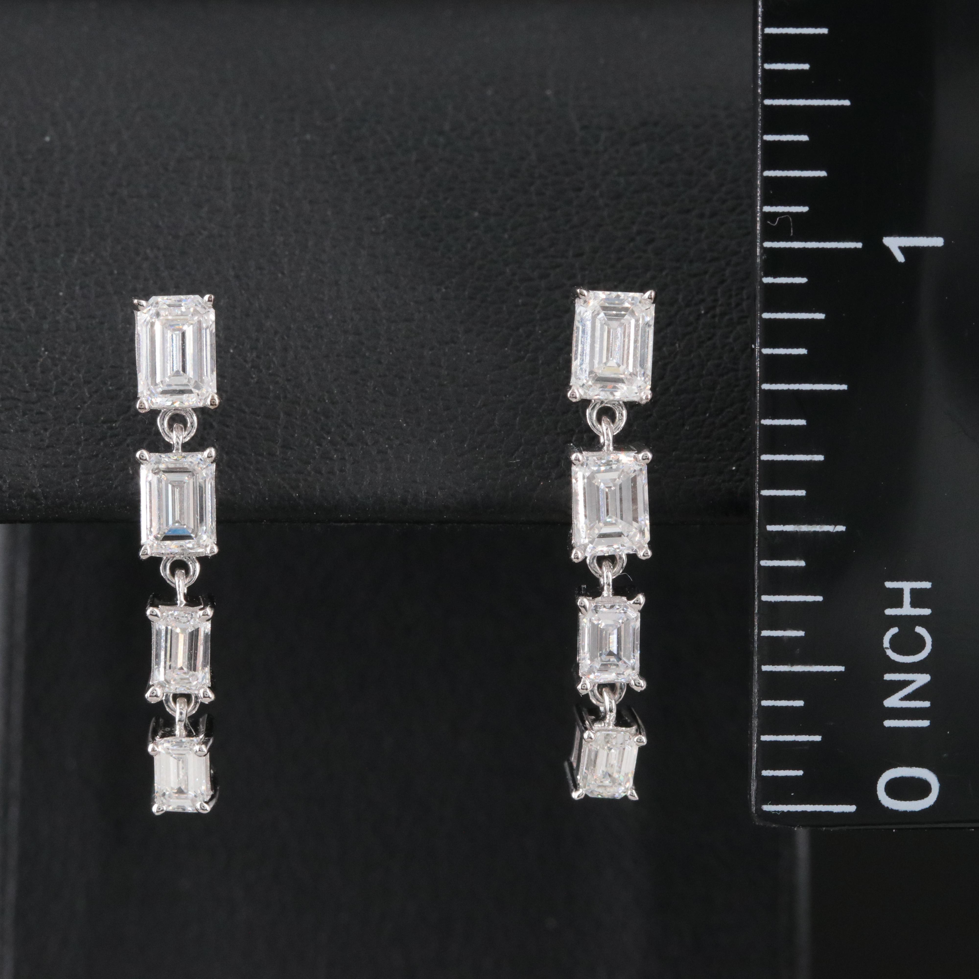 14K 2.00 CTW Lab Grown Diamond Graduated Earrings