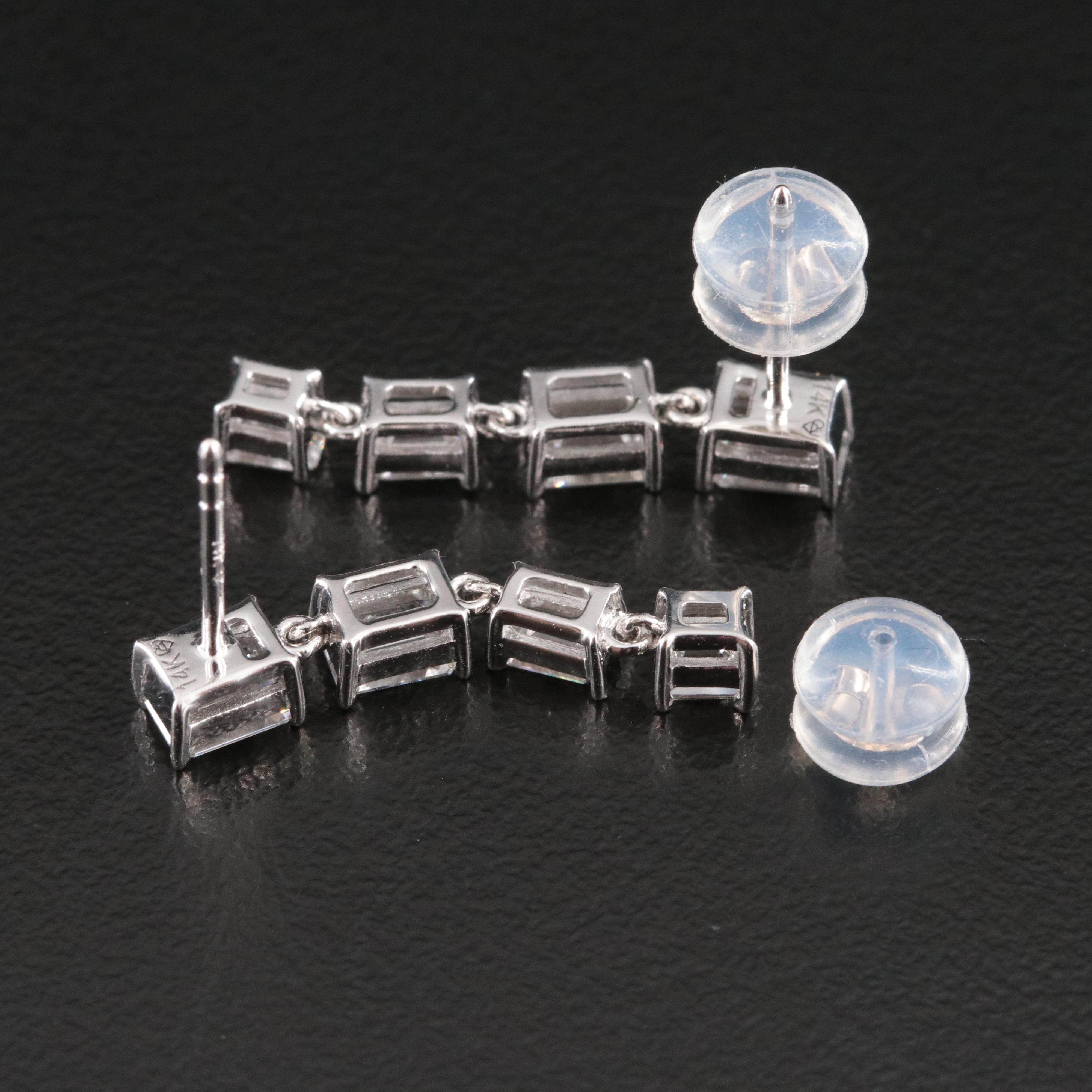 14K 2.00 CTW Lab Grown Diamond Graduated Earrings