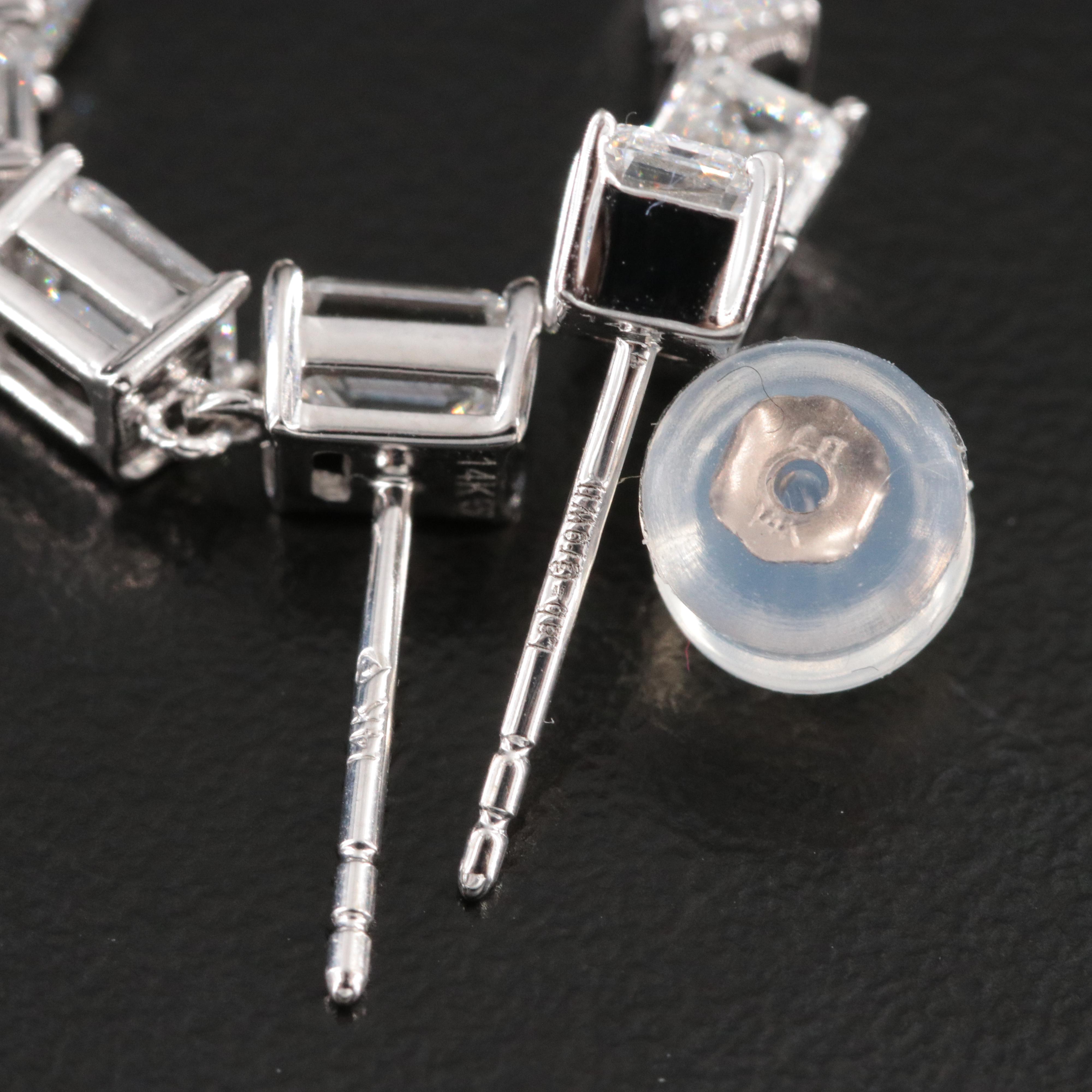 14K 2.00 CTW Lab Grown Diamond Graduated Earrings