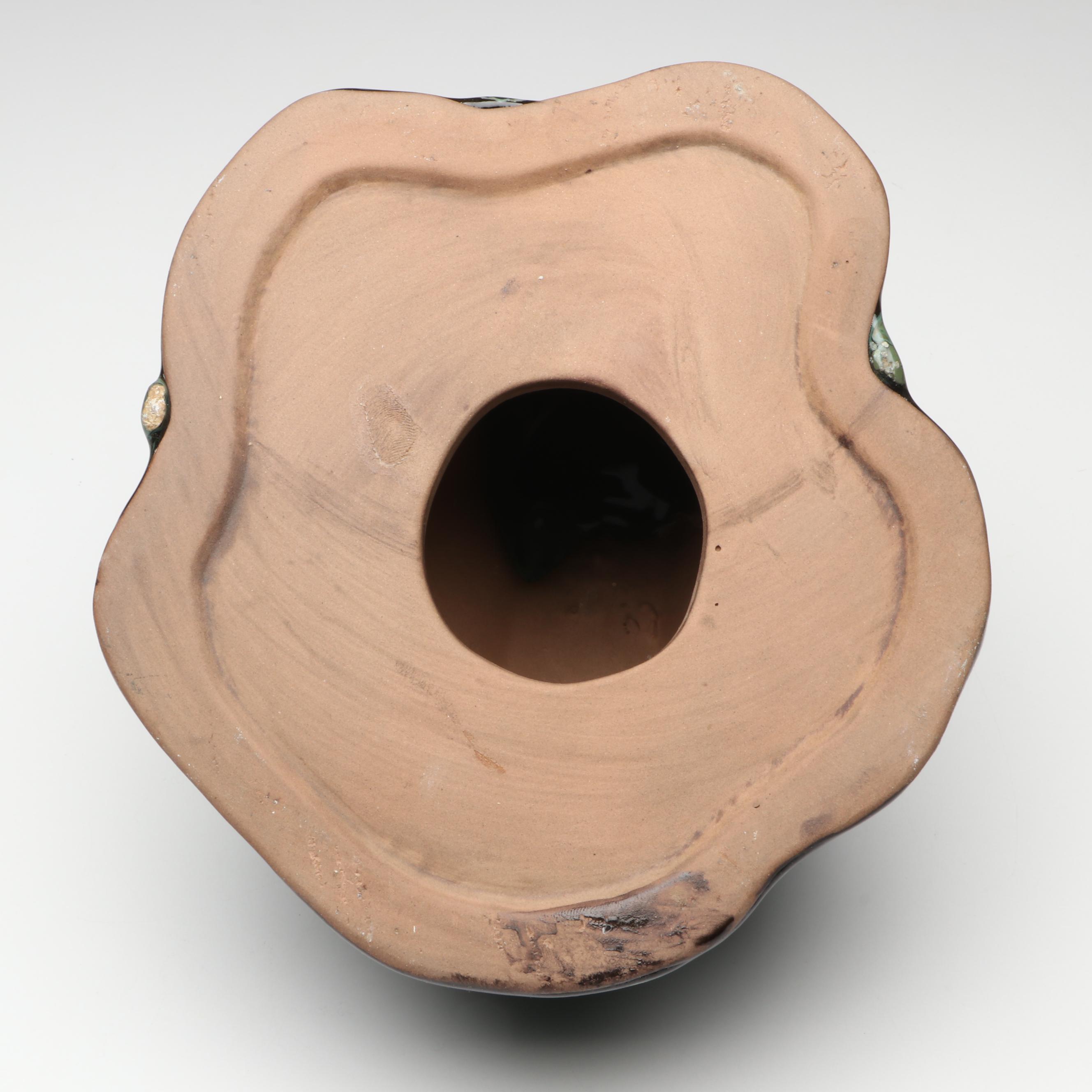 Glazed Green Ceramic Frogs