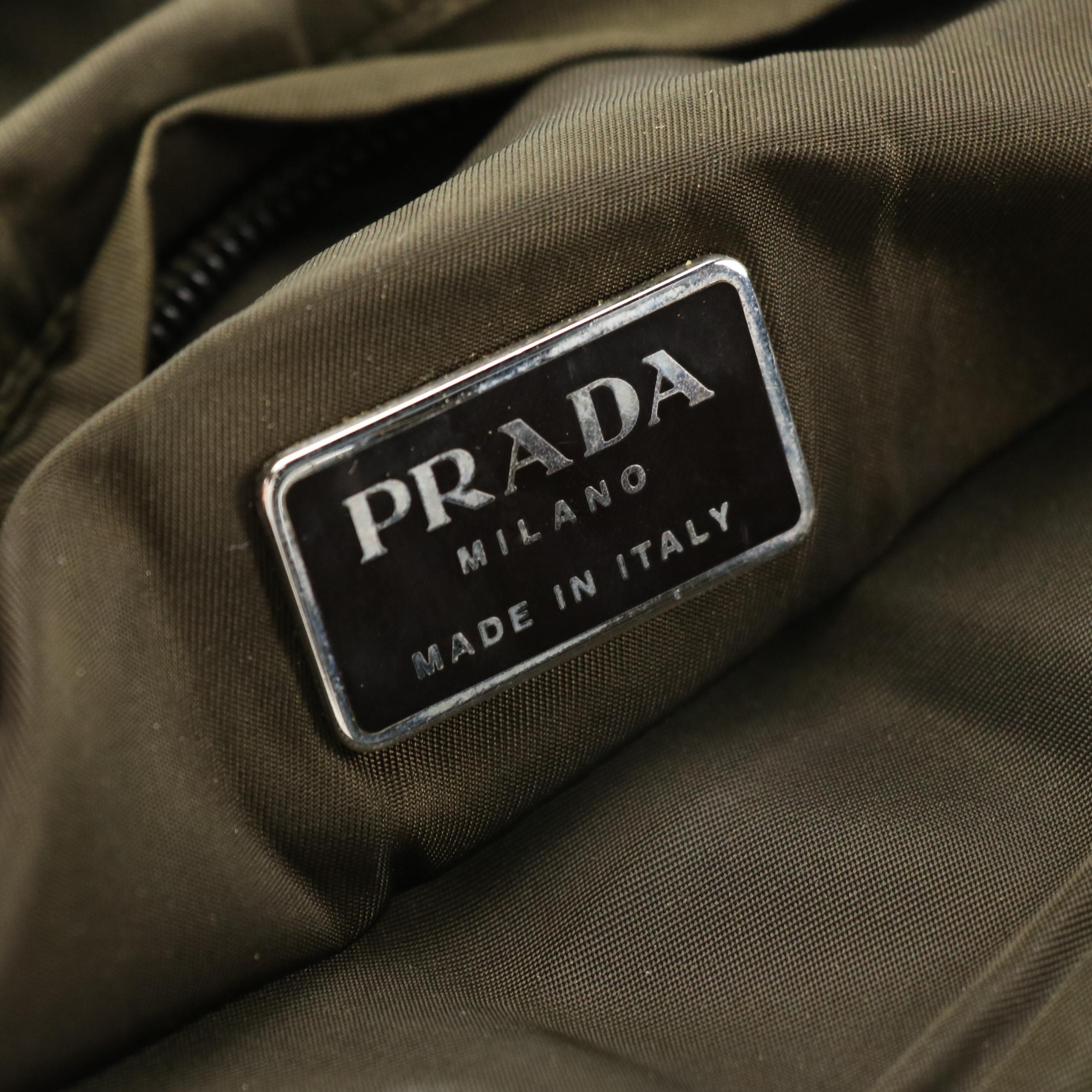 Prada Chest Rig Harness Bag in Olive Green Tessuto Nylon
