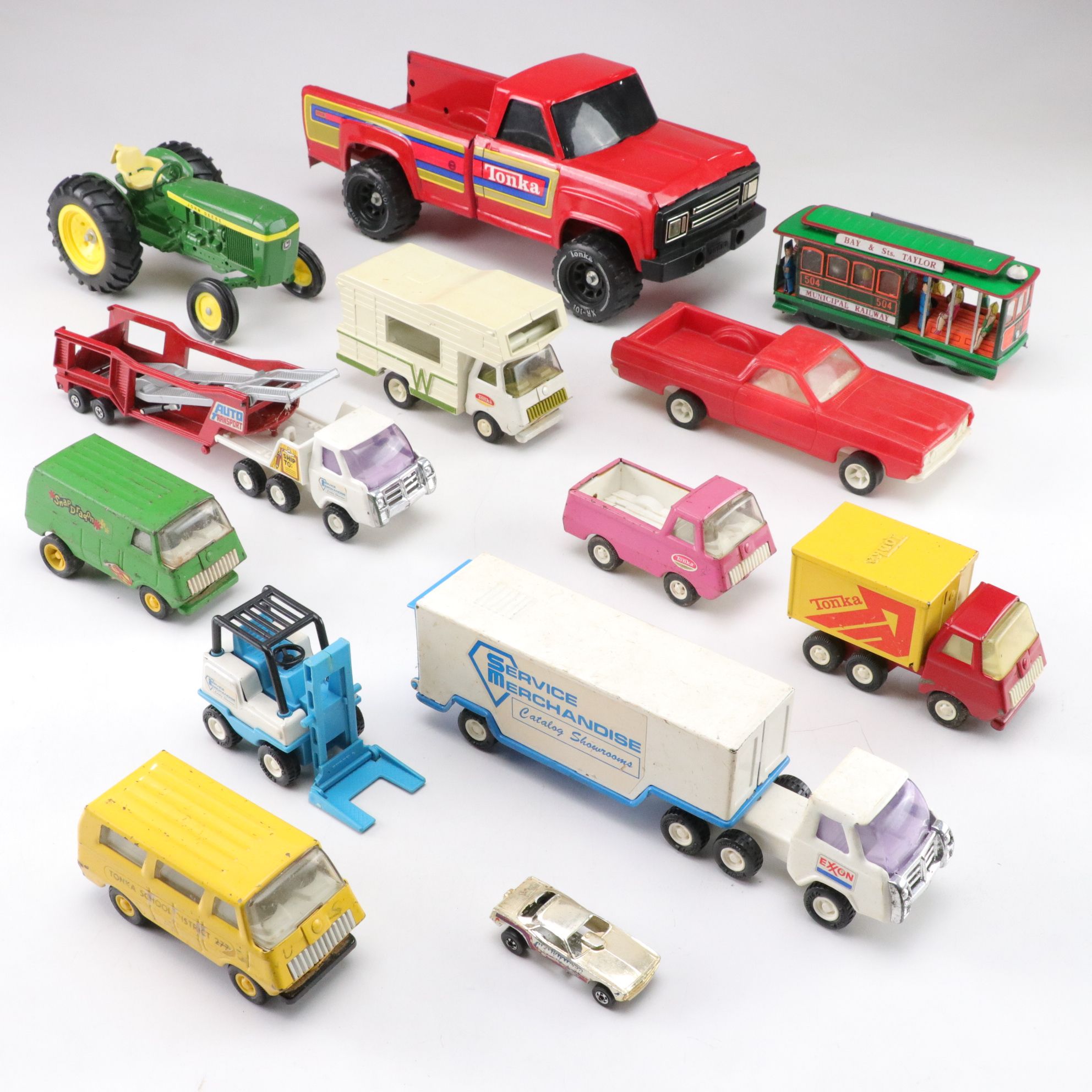 John Deere Tractor, Tonka Trucks, and Other Toy Vehicles