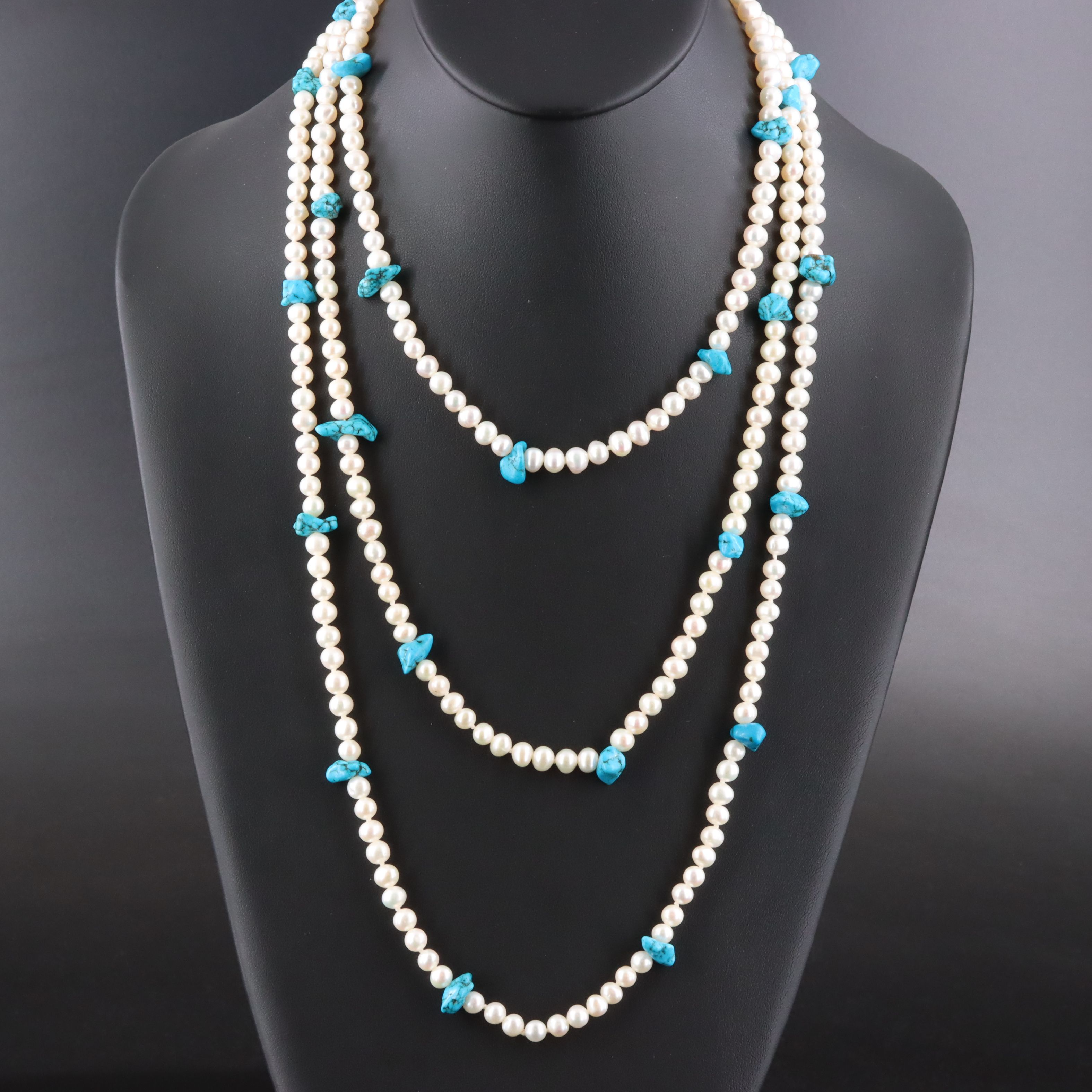 Pearl and Magnesite Necklace