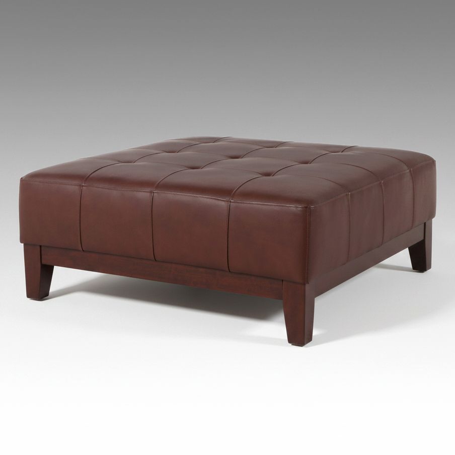 Cosco Modern Tufted Vinyl Ottoman