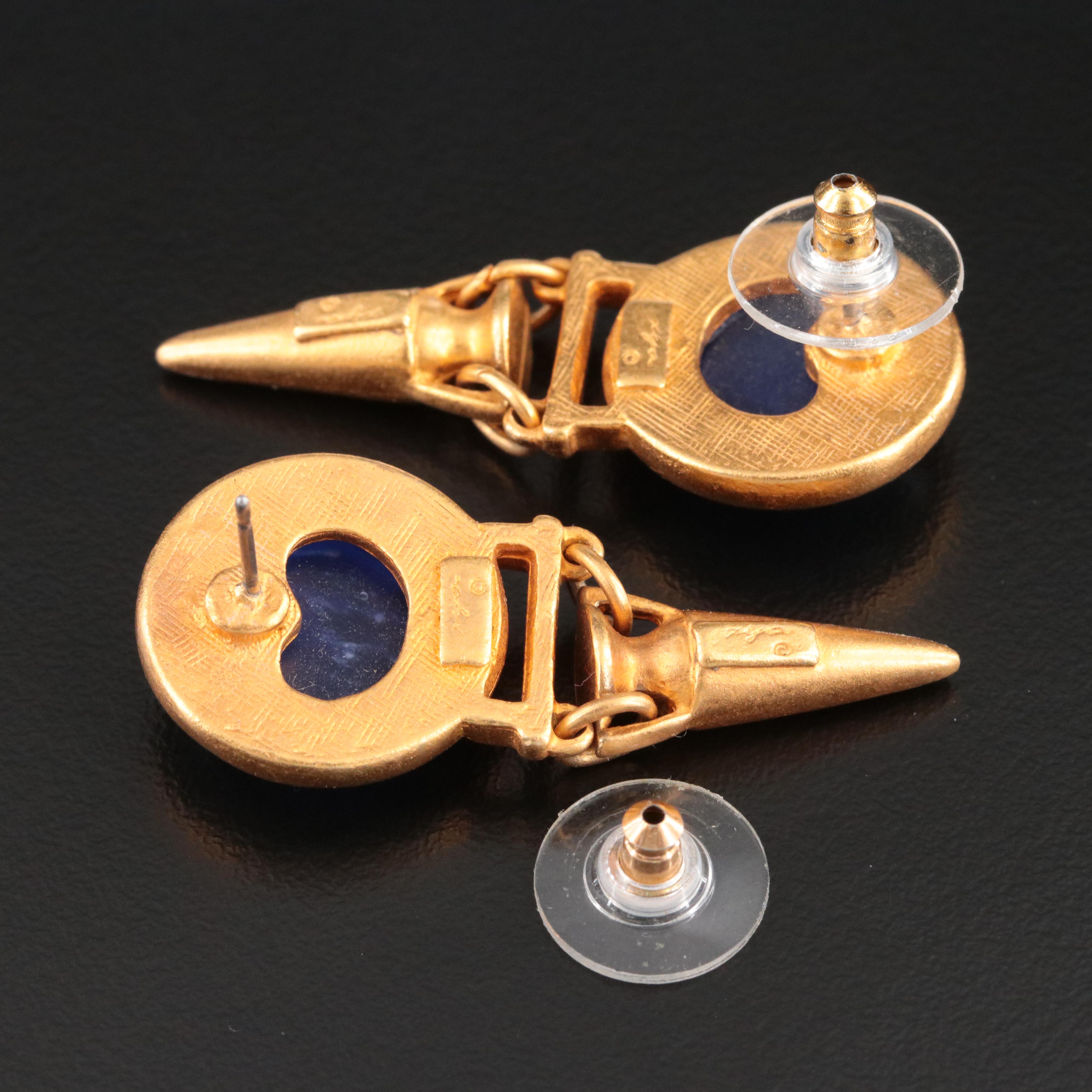 Faux Gemstone Drop Earrings