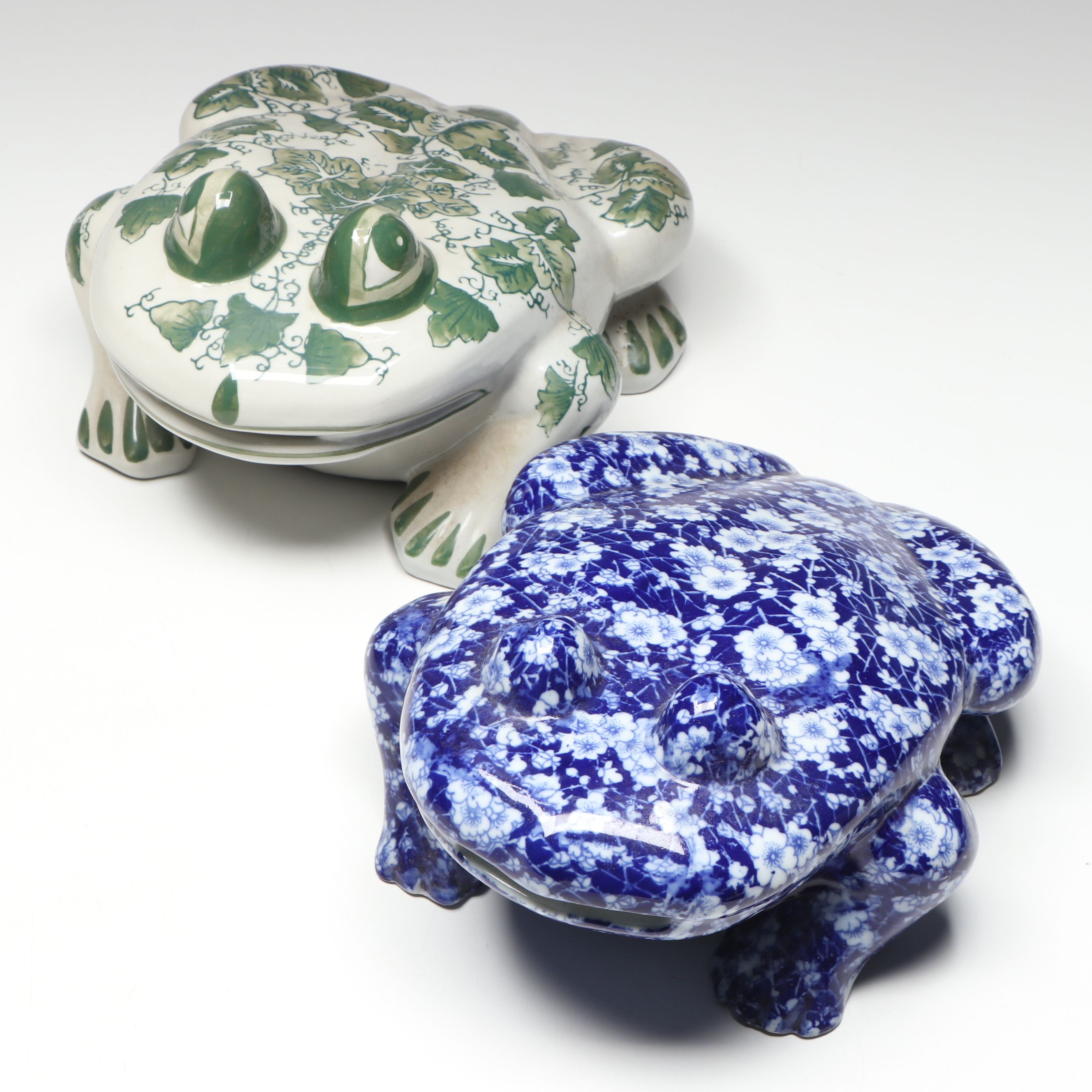 Glazed Ceramic Ironstone Frogs