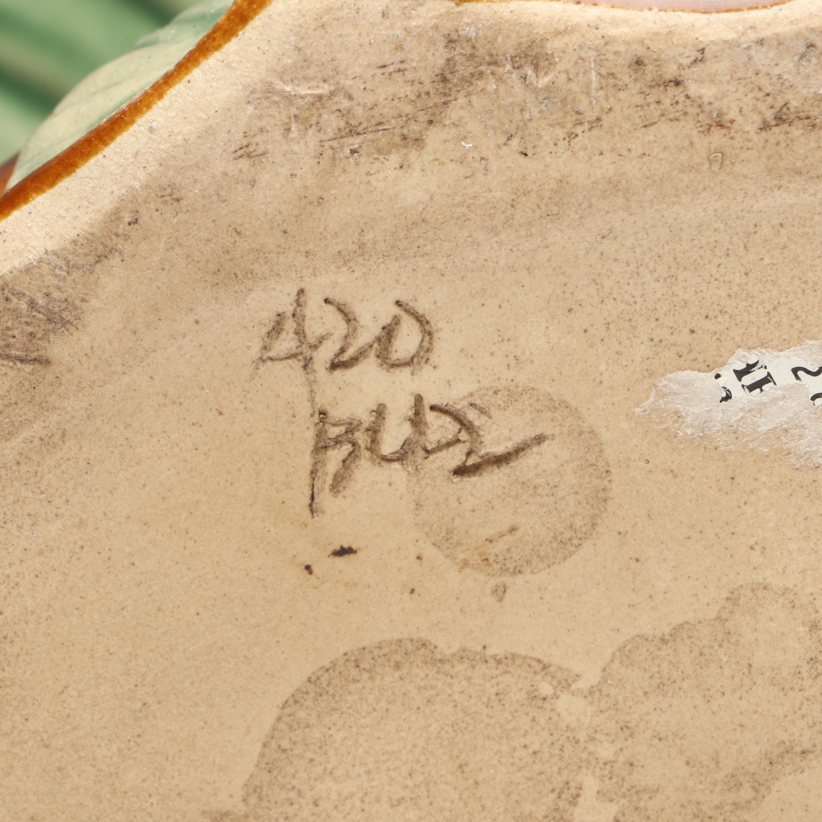 Frog Themed Majolica Vase, Metal Tea Light Holder and Musician Character