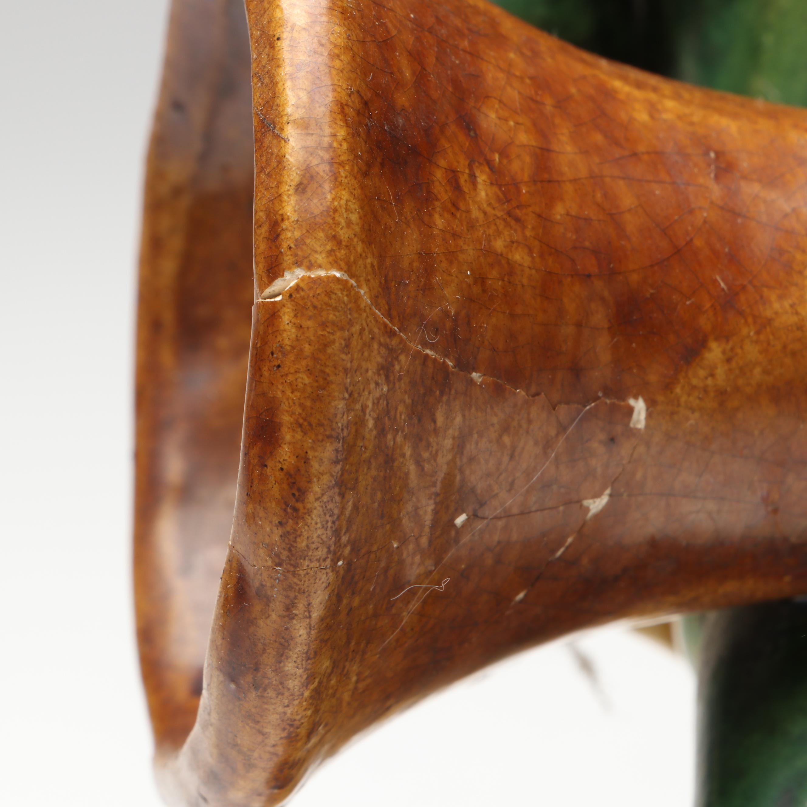 Frog Themed Majolica Vase, Metal Tea Light Holder and Musician Character