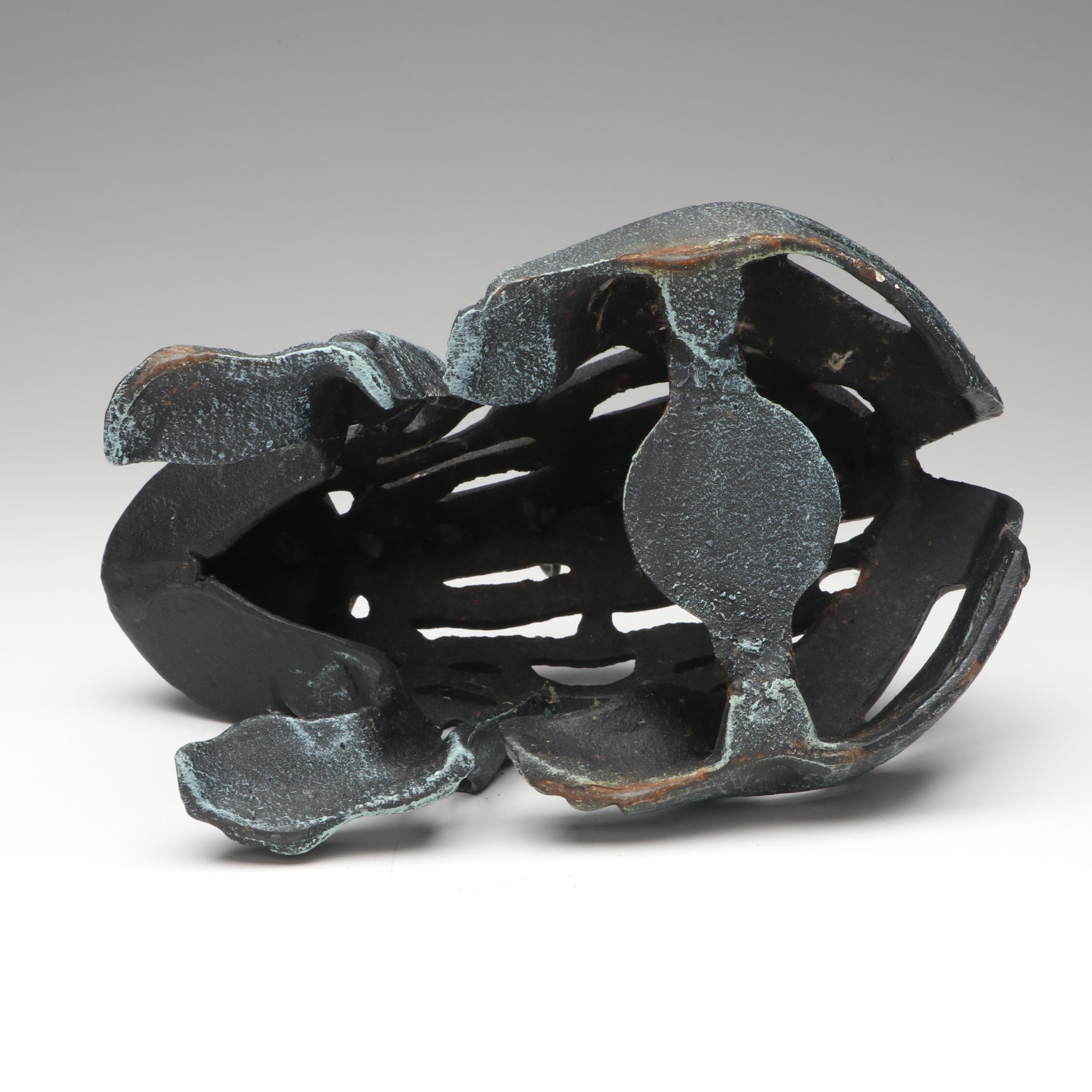 Frog Themed Majolica Vase, Metal Tea Light Holder and Musician Character