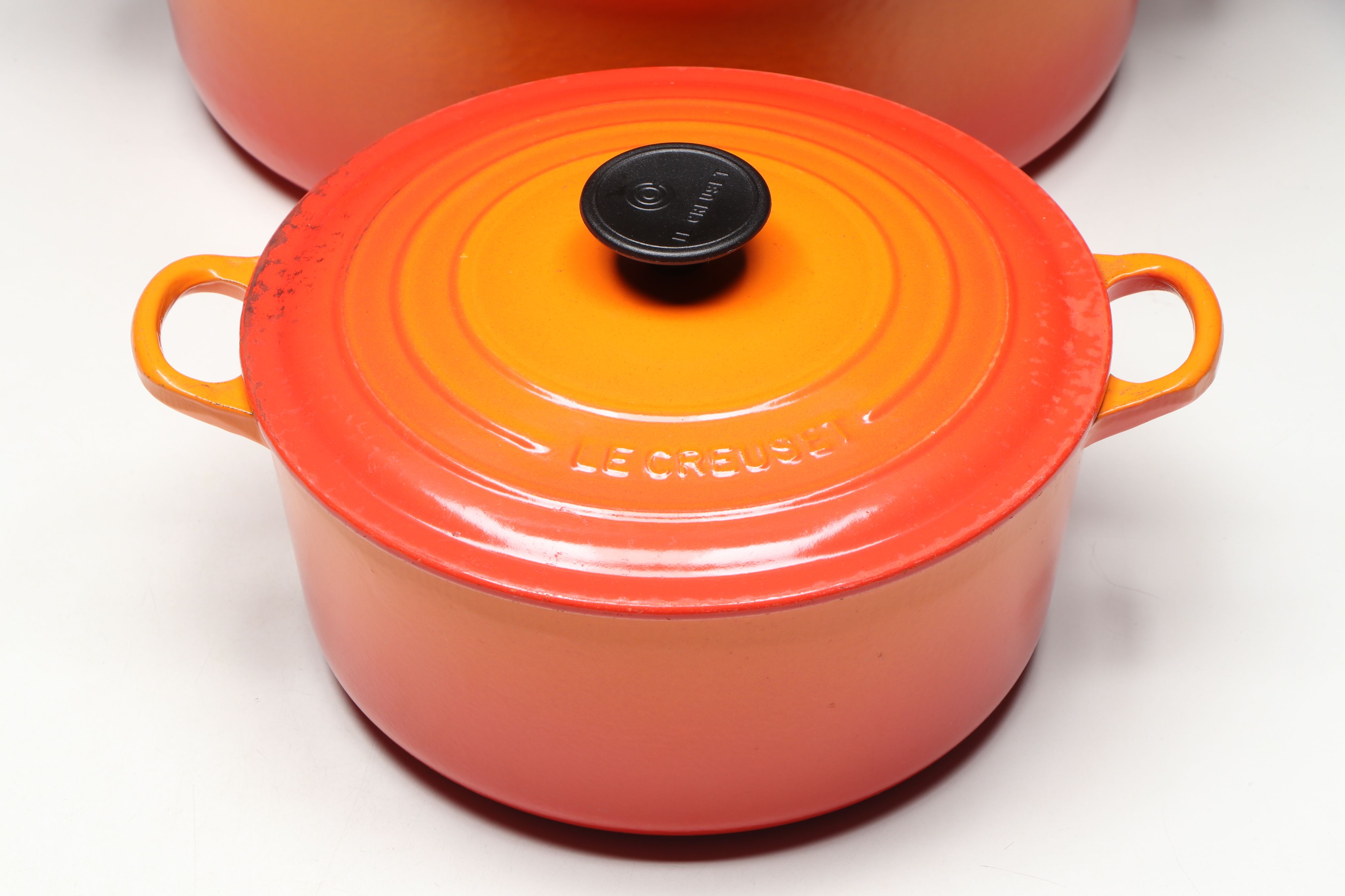Le Creuset "Flame" Enameled Cast Iron Oval and Round Dutch Ovens