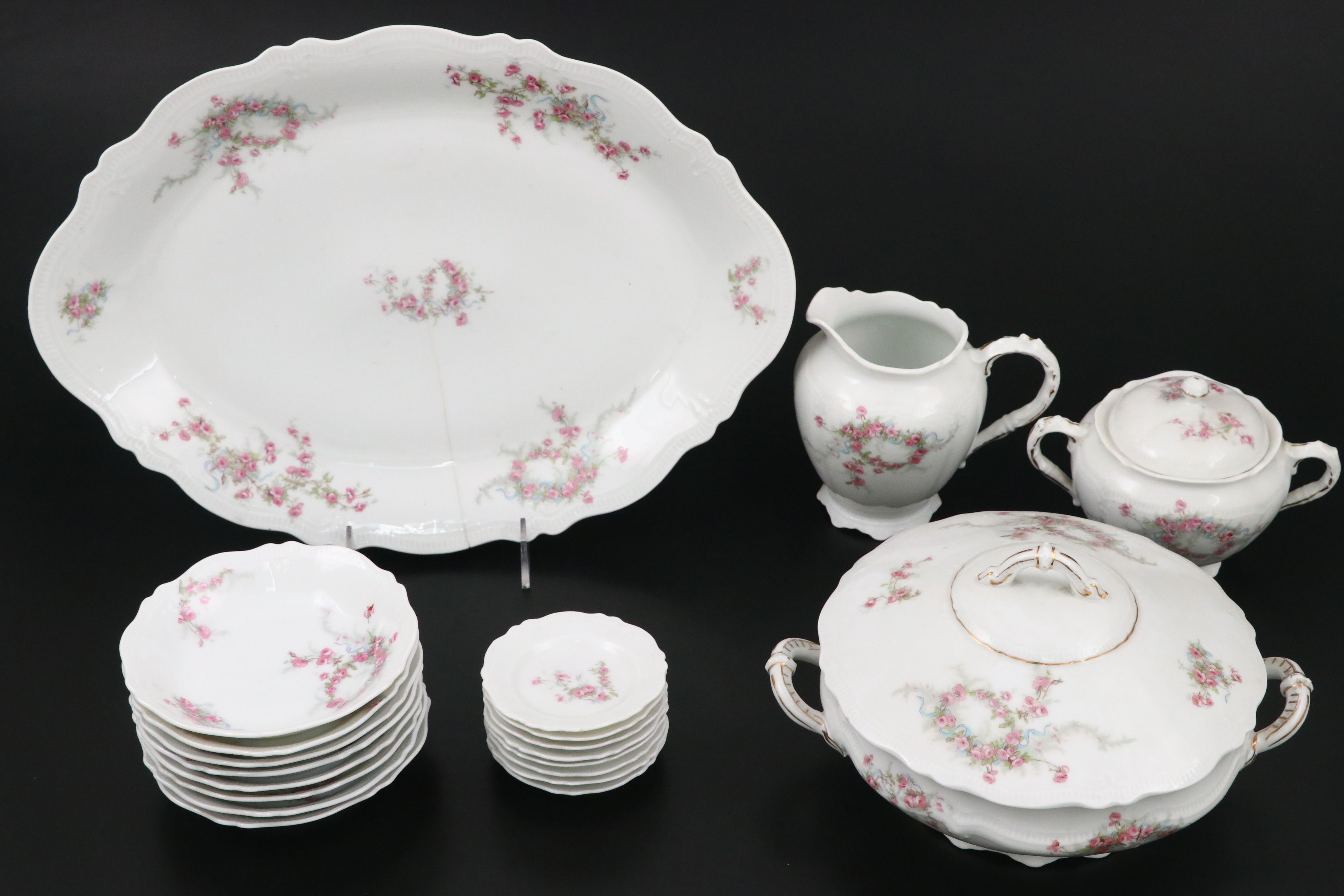 Oscar & Edgar Gutherz Pink Floral Porcelain Dinnerware