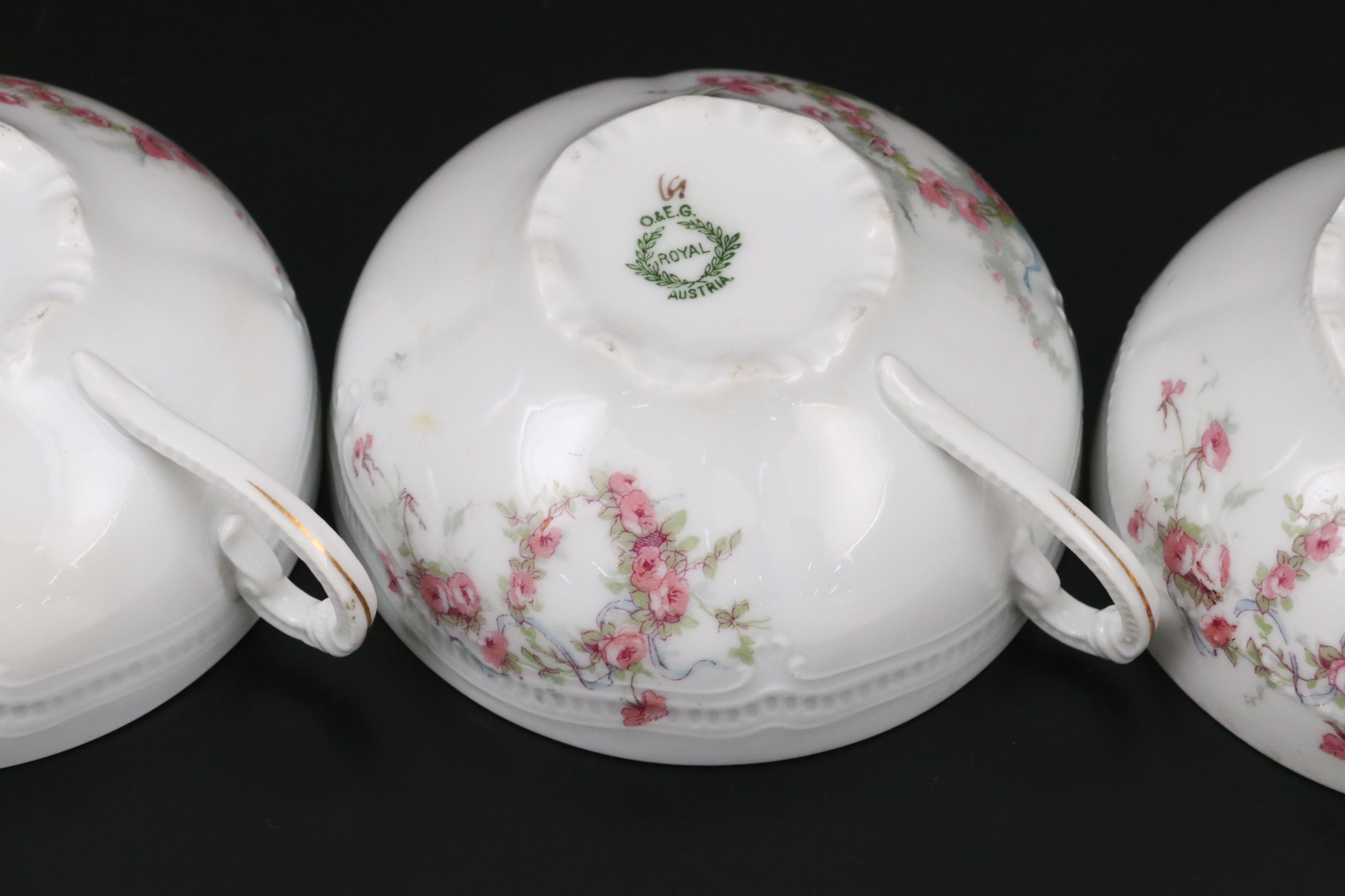 Oscar & Edgar Gutherz Pink Floral Porcelain Dinnerware