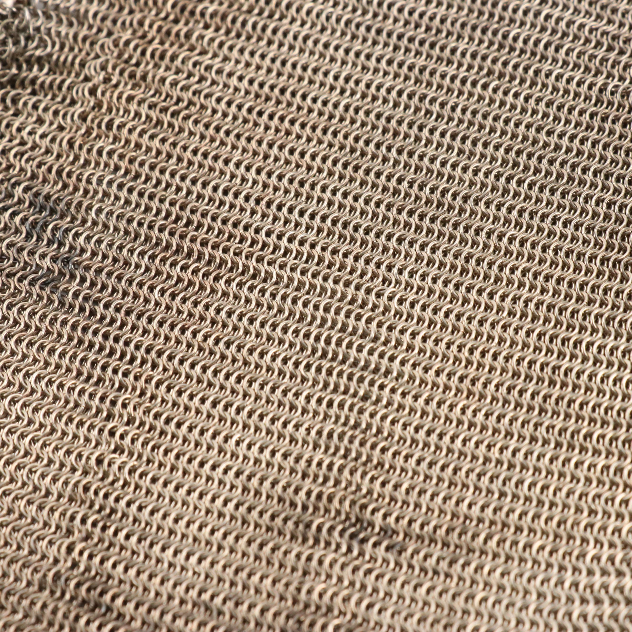 Silver Tone Metal Mesh Dance Purse, 1920s